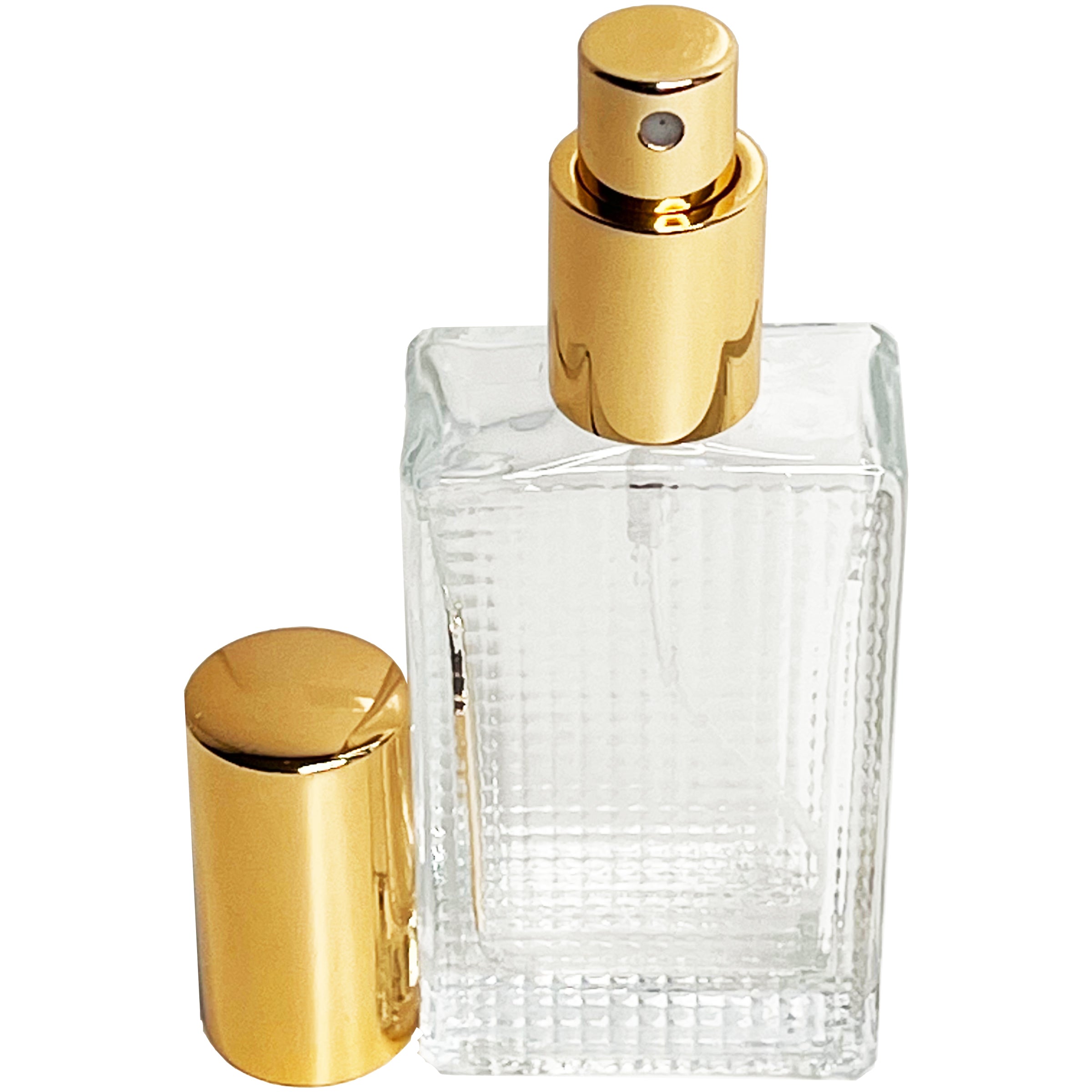 50ml 1.7oz grid glass perfume spray bottles