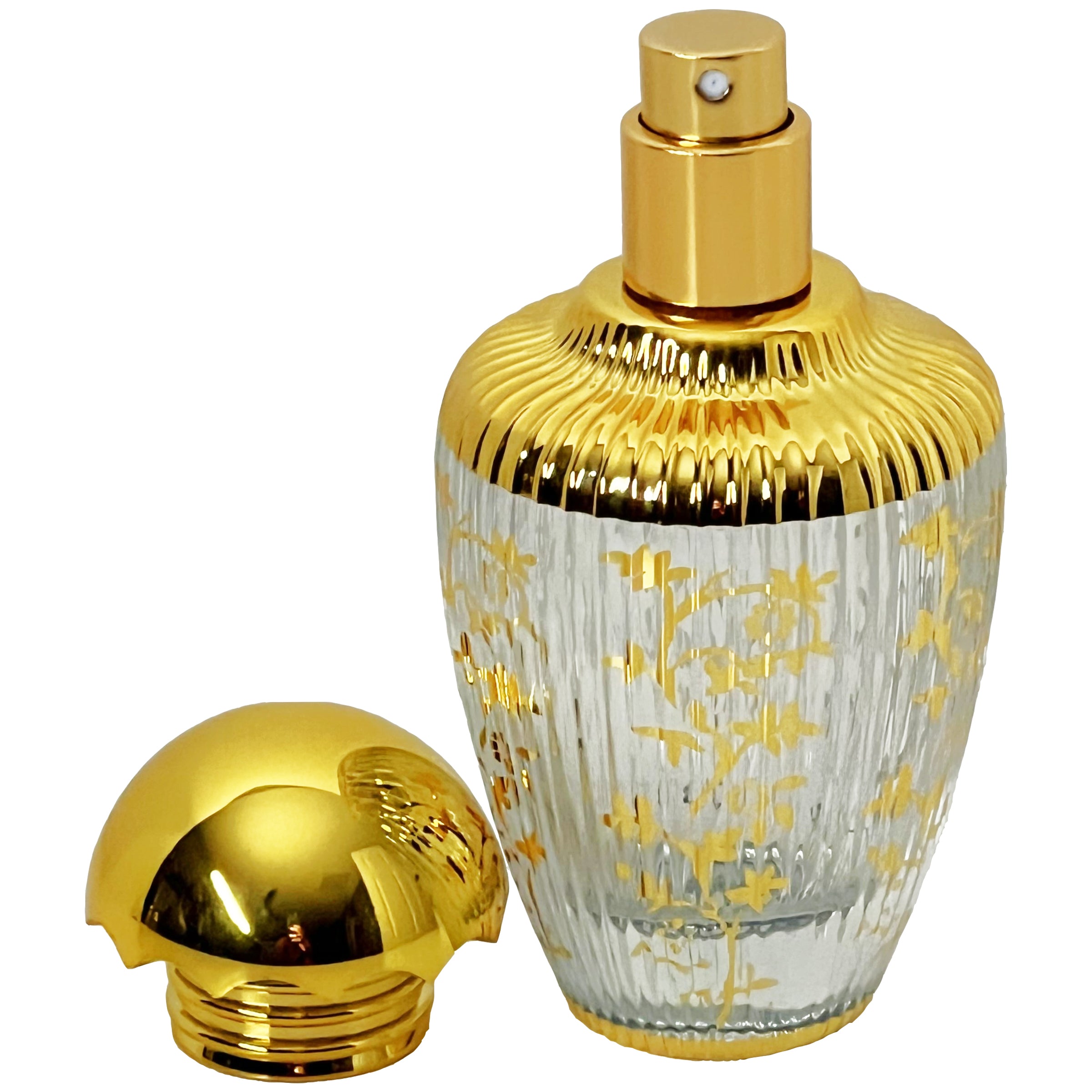 50ml 1.7oz oriental vase spray bottle uv gold umbrella lid