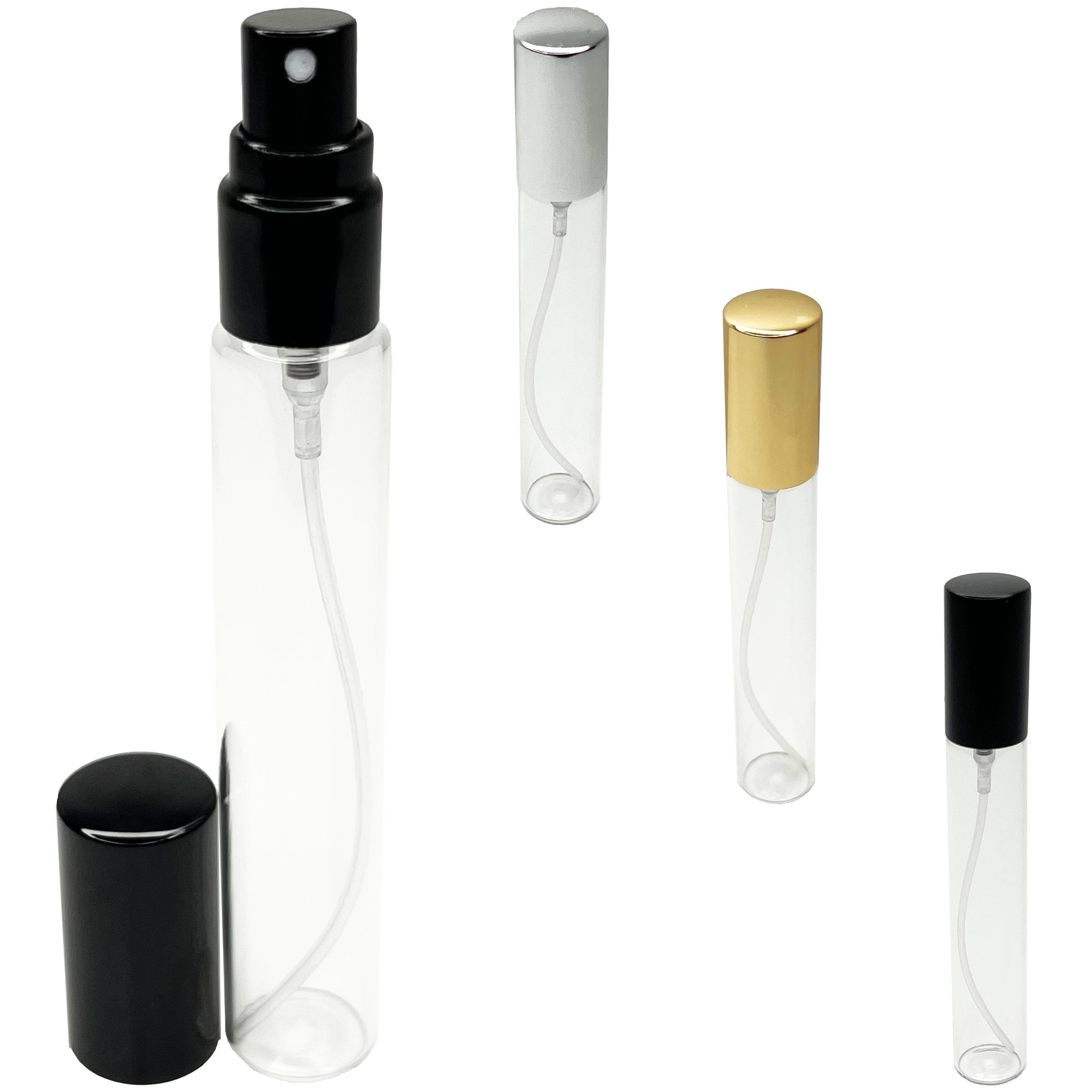 15ml 0.5oz glass spray bottles aluminum pumps lids