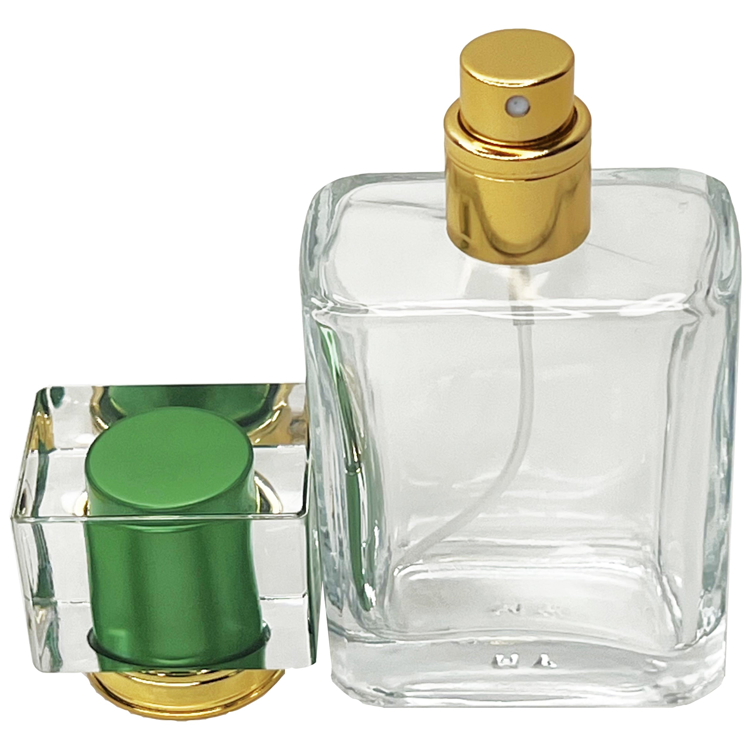 50ml 1.7oz clear square 6 colors perfume glass spray bottles