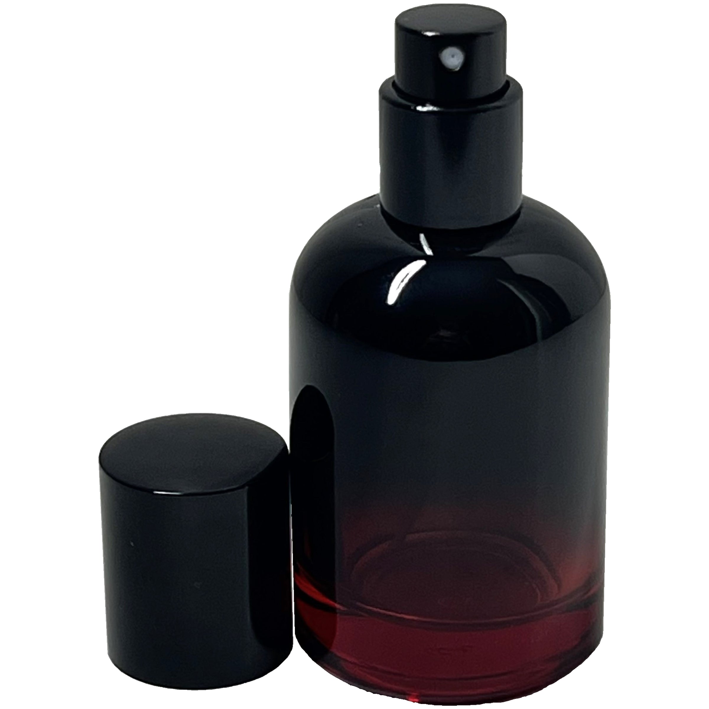 30ml 1oz Boston Round 6 colors Gradient Black perfume spray bottles