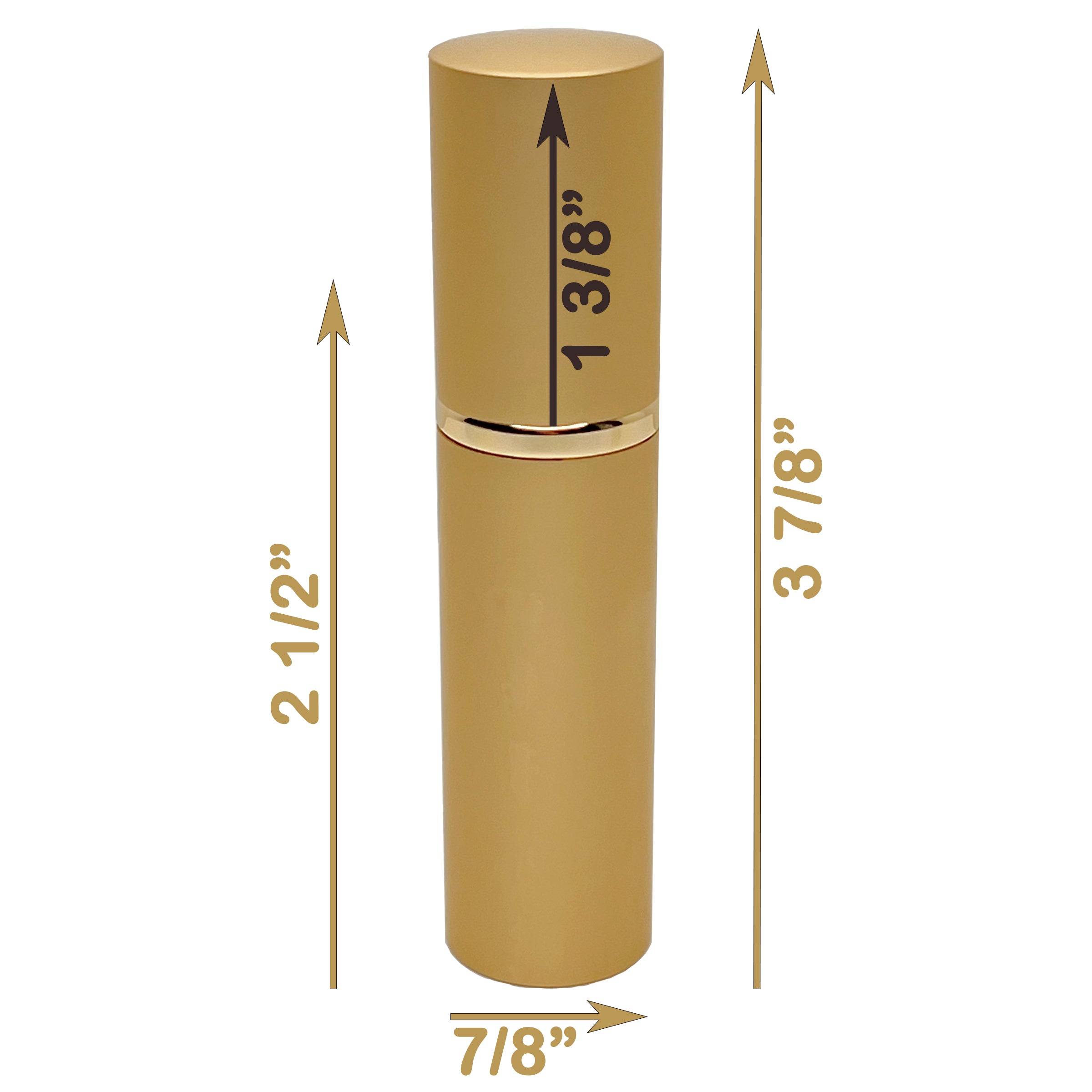 10ml 0.33oz Perfume Glass Spray Deluxe Bottles Gold Atomizers