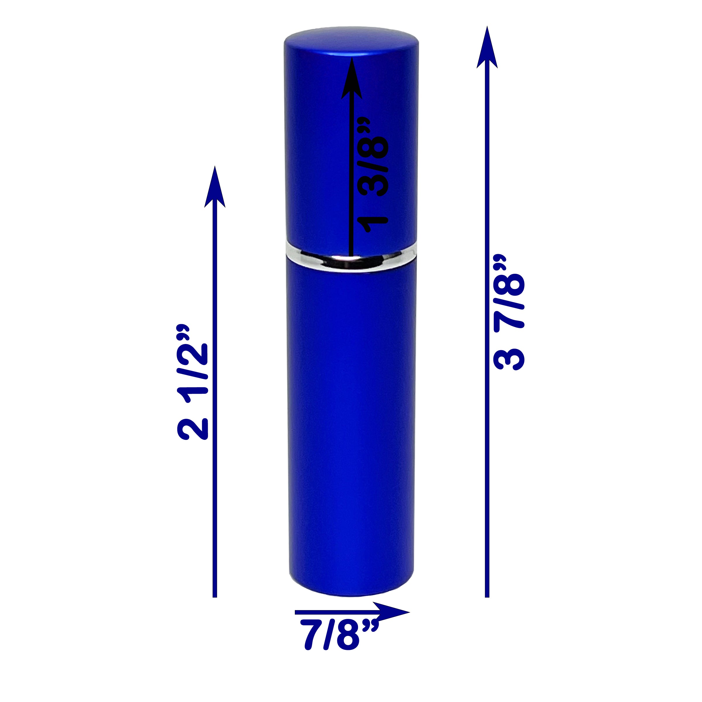 10ml 0.33oz royal blue perfume glass spray bottles metal shell
