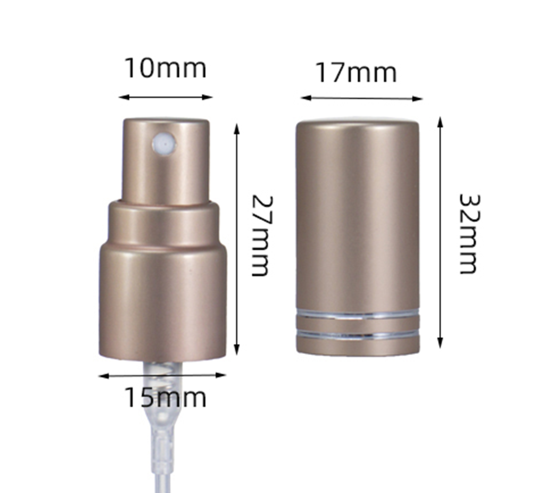 13/415 fine mist spray pumps screw on aluminum cut line lids 13mm