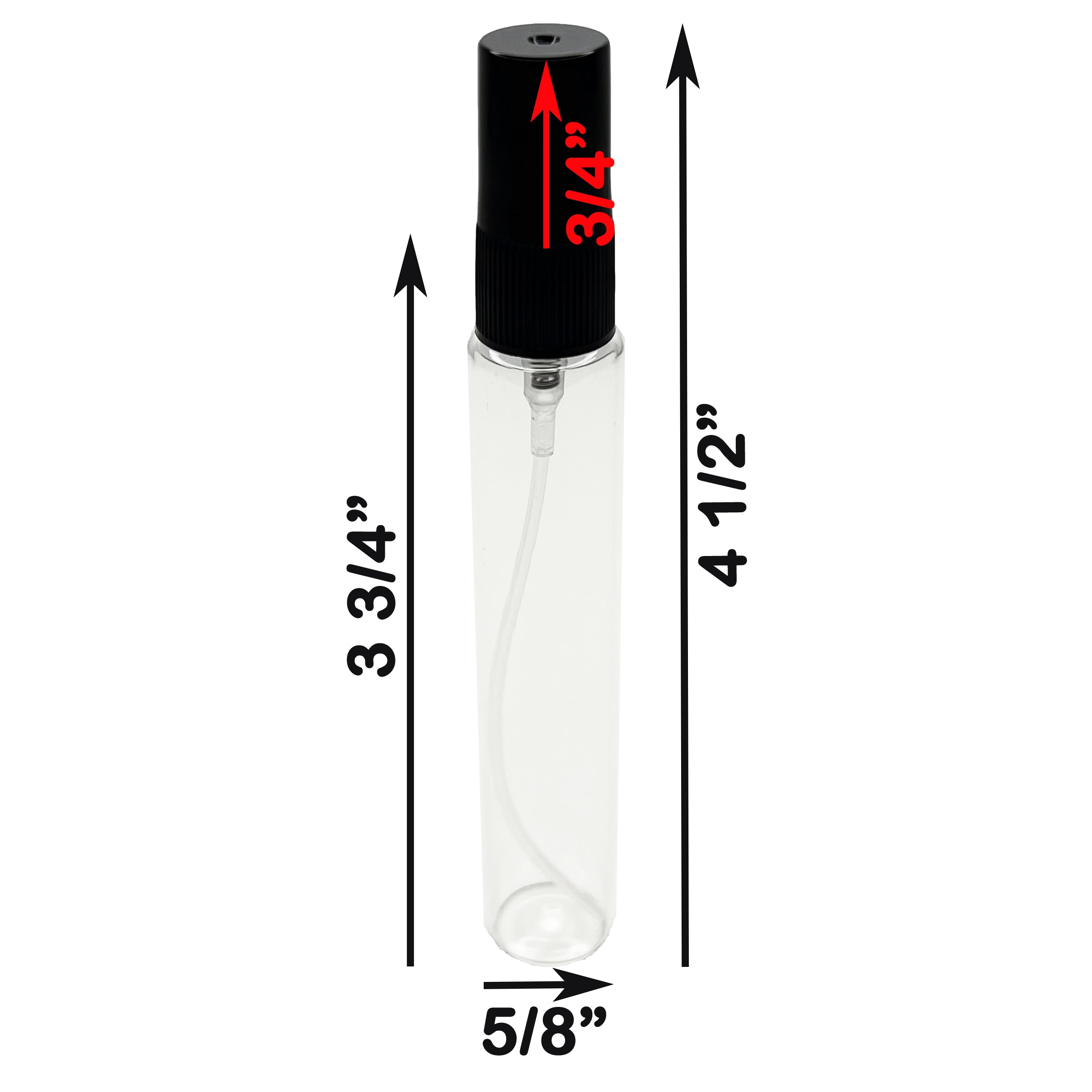 15ml 0.5oz perfume glass spray bottles clear black spray pumps