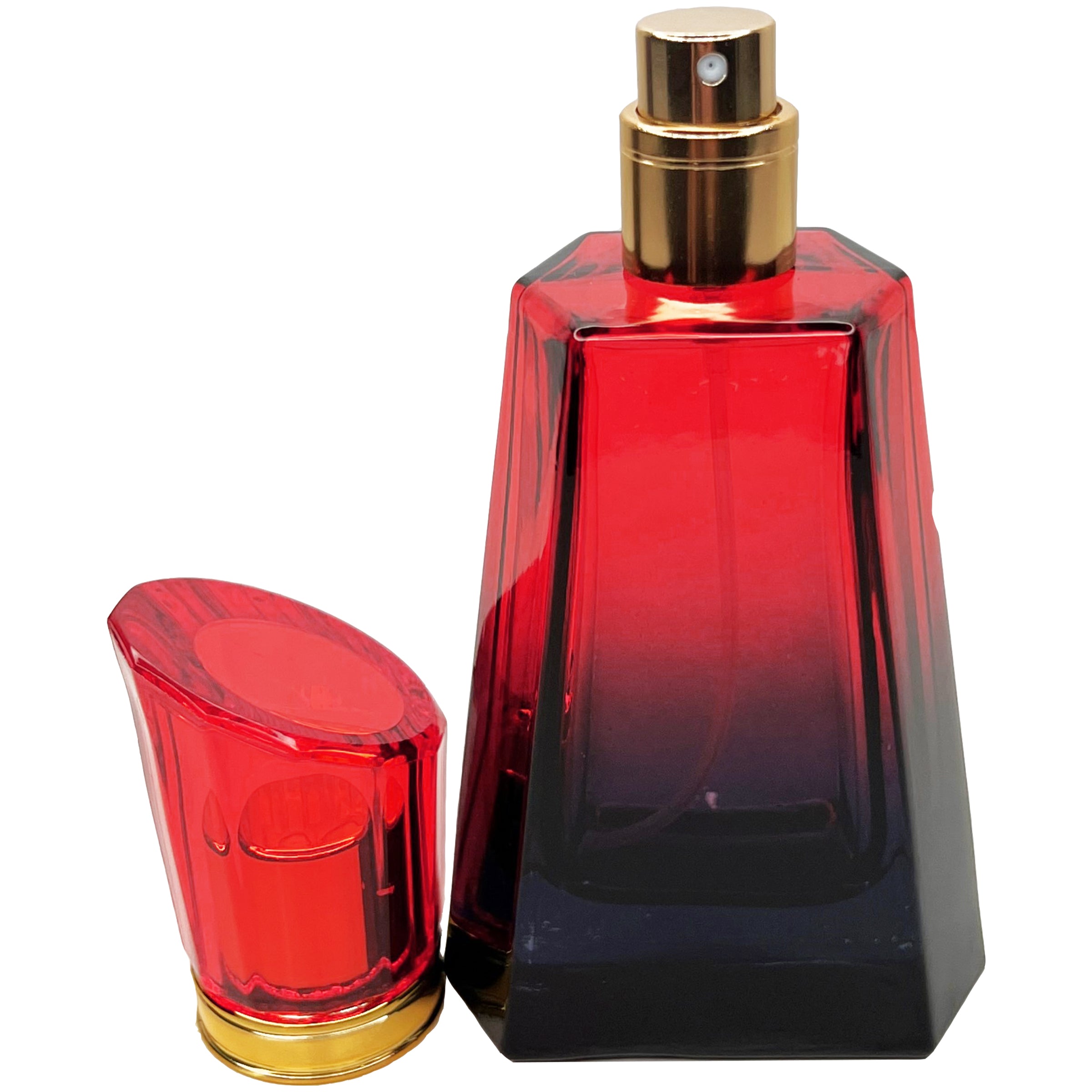 50ml 1.7oz 6 colors burj gradient black glass perfume bottles
