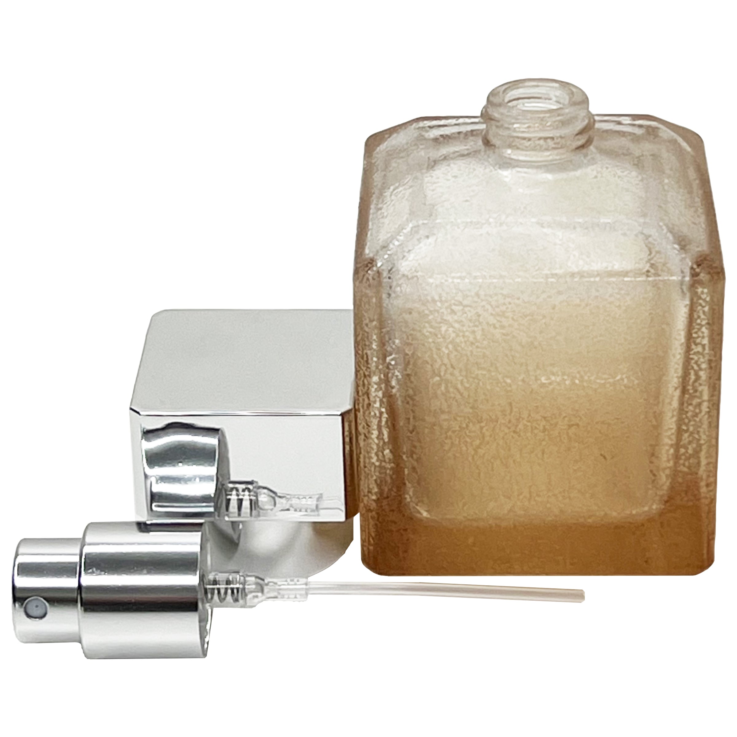 50ml 1.7oz 6 colors gradient cube textured glass perfume spray bottles