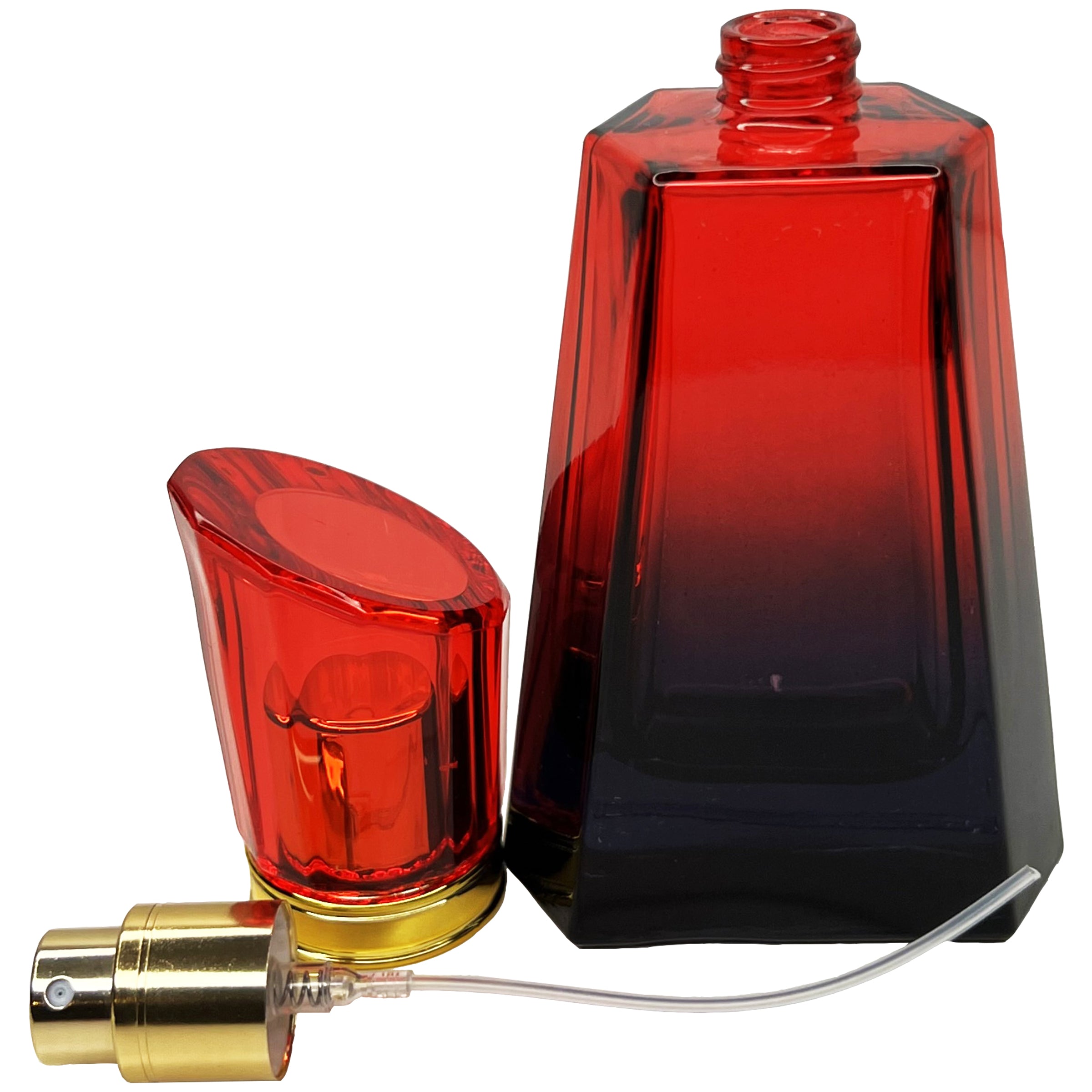 50ml 1.7oz 6 colors burj gradient black glass perfume bottles