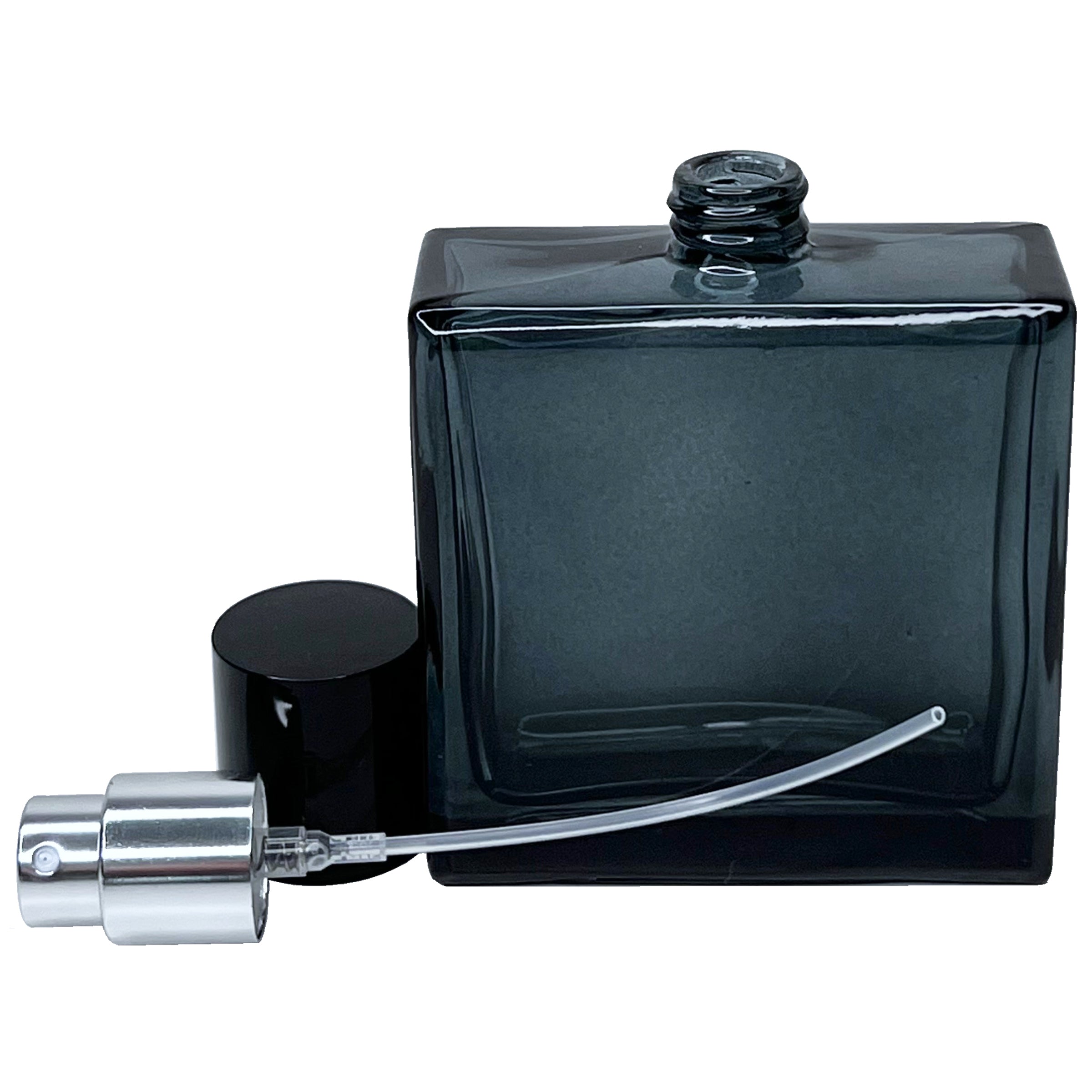 50ml 1.7oz Blue Glass Perfume Square Spray Bottle