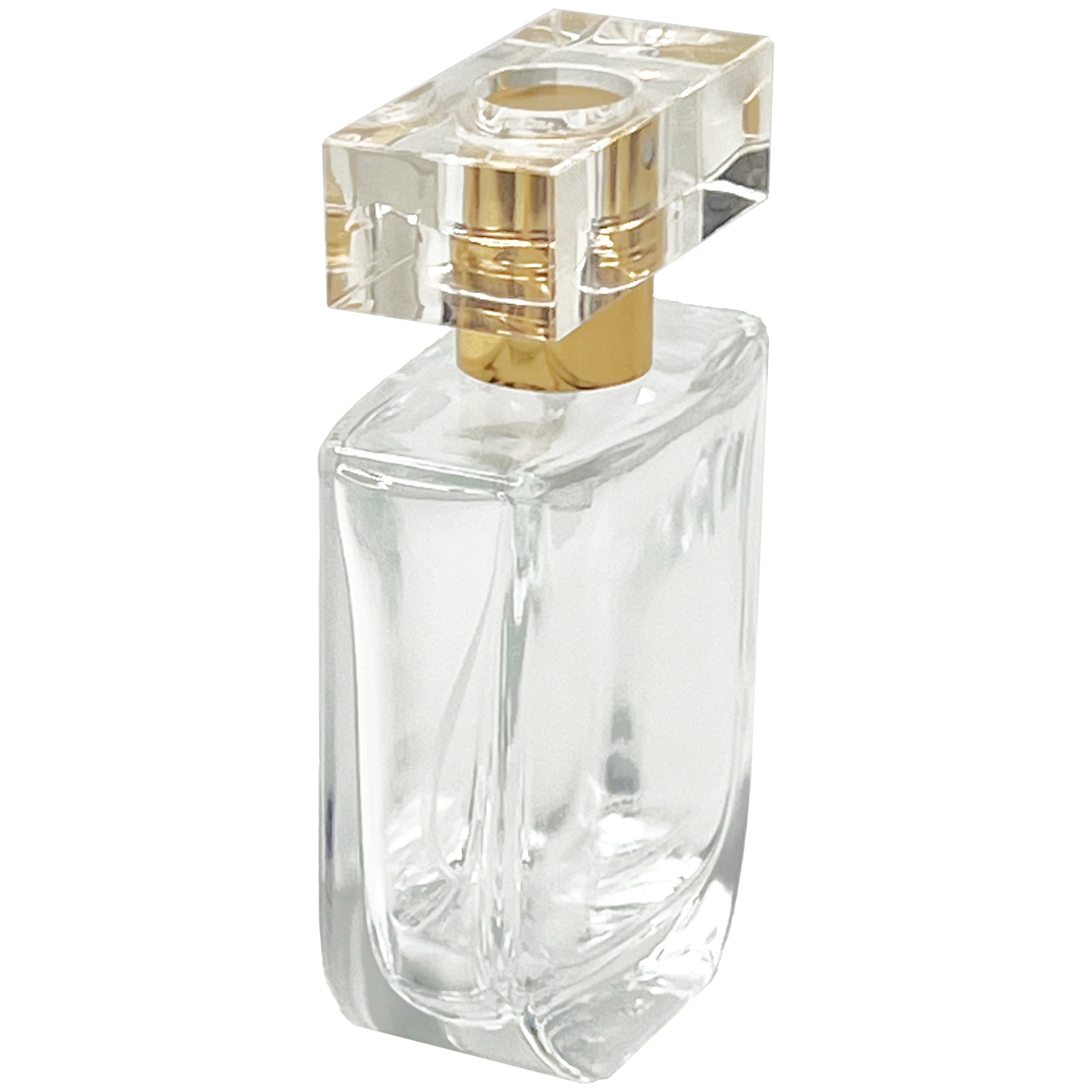 30ml 1oz U shaped clear T lids fancy thick glass spray bottles