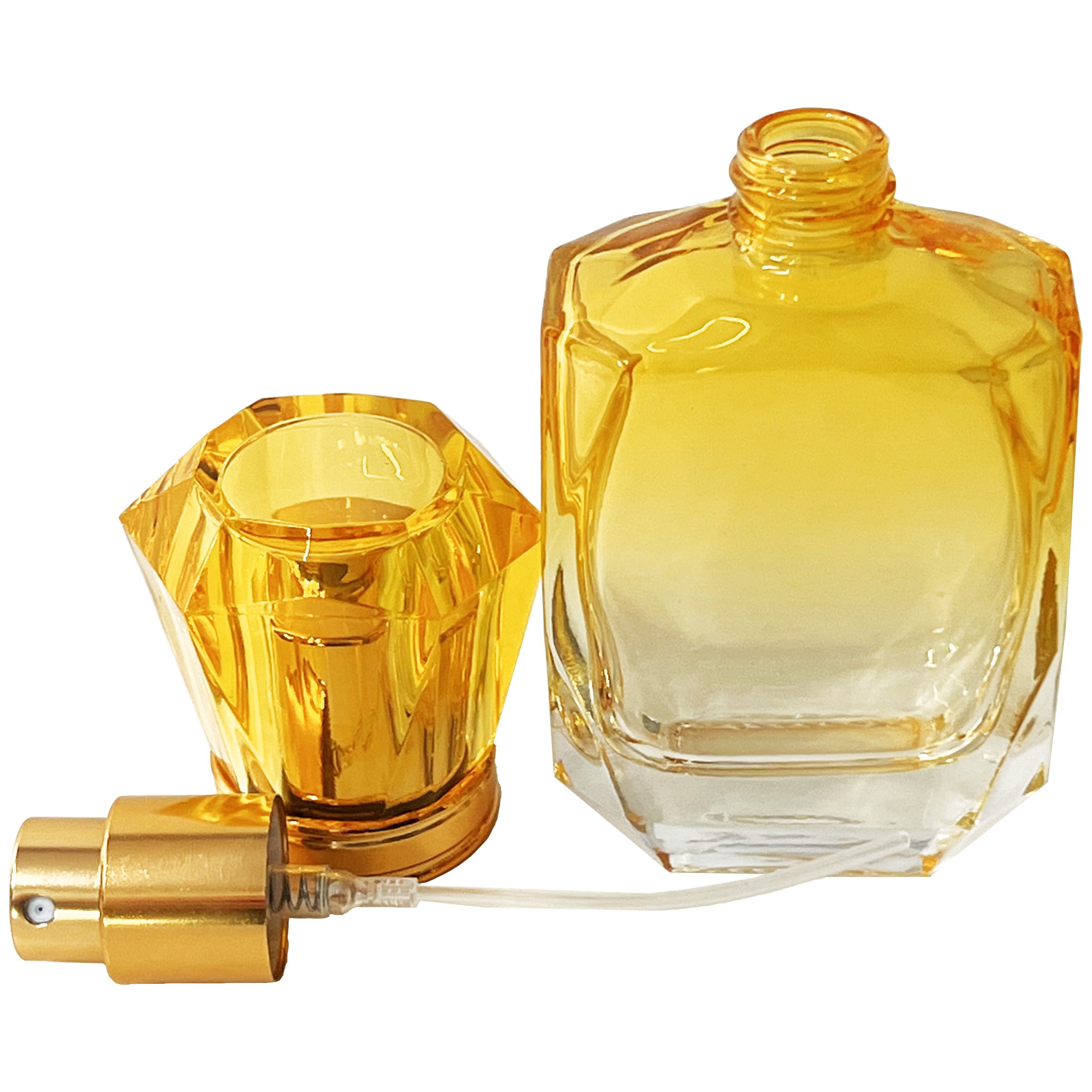 40ml 1.3oz vintage gradient colored glass diamond perfume spray bottles