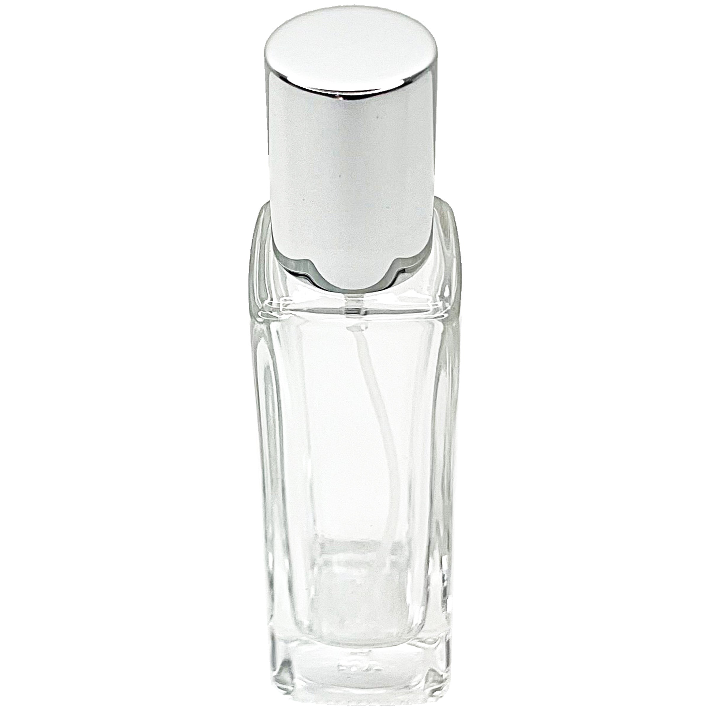 30ml 1oz perfume spray bottles thick tall square clear glass 15mm sprayers