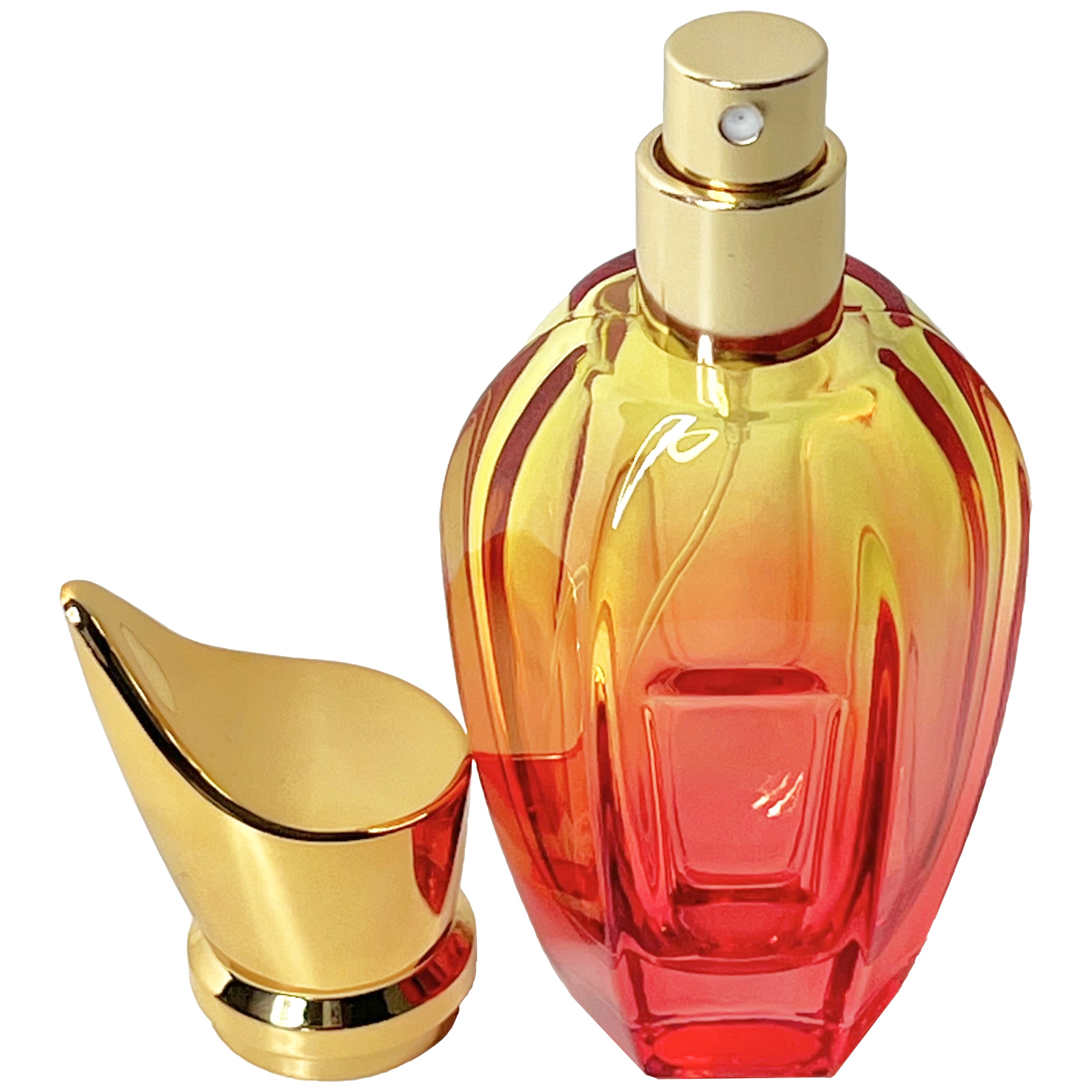 50ml 1.7oz bicolor gradient vase glass perfume spray bottles