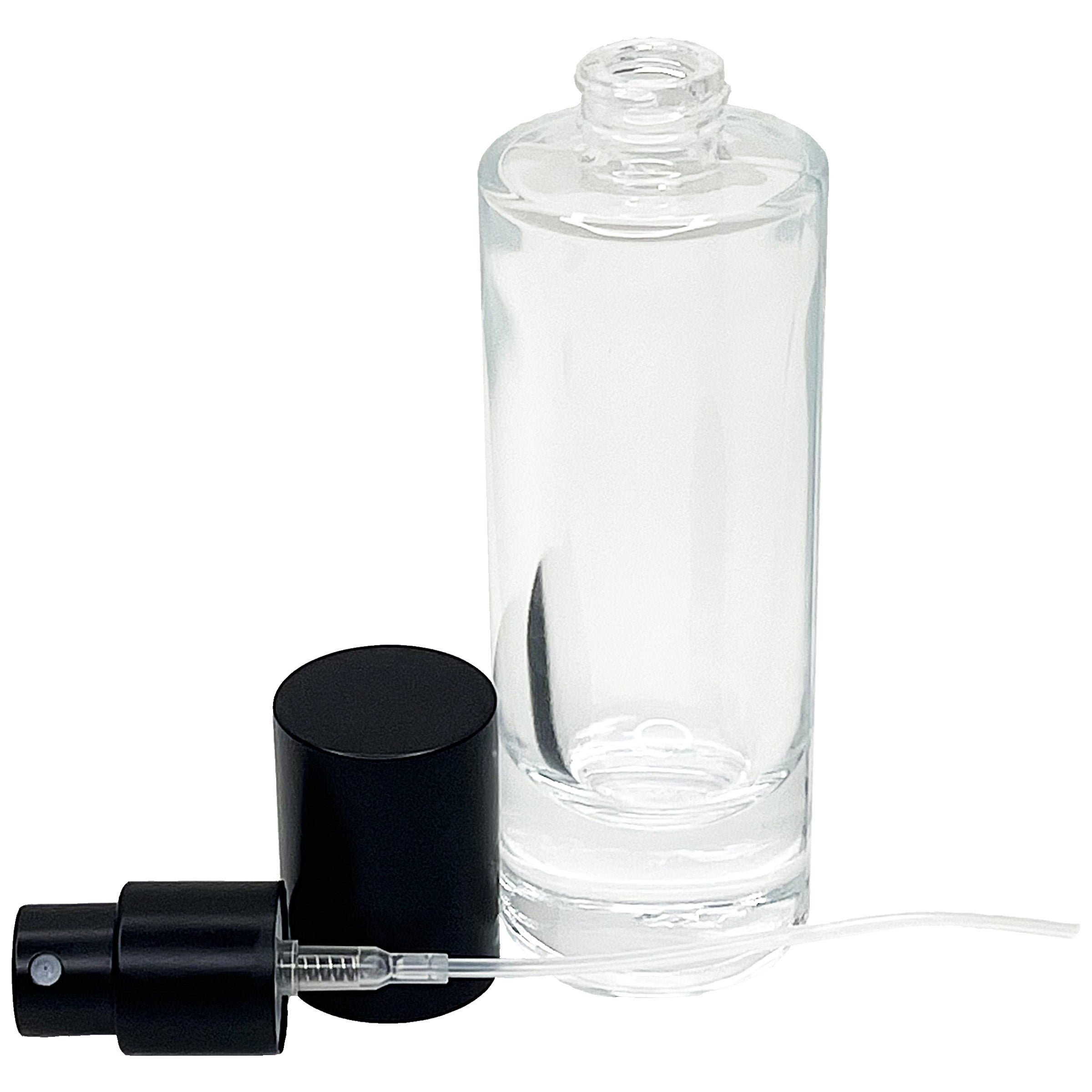 30ml 1 oz thick glass cylinder perfume bottles 15mm matte sprayers