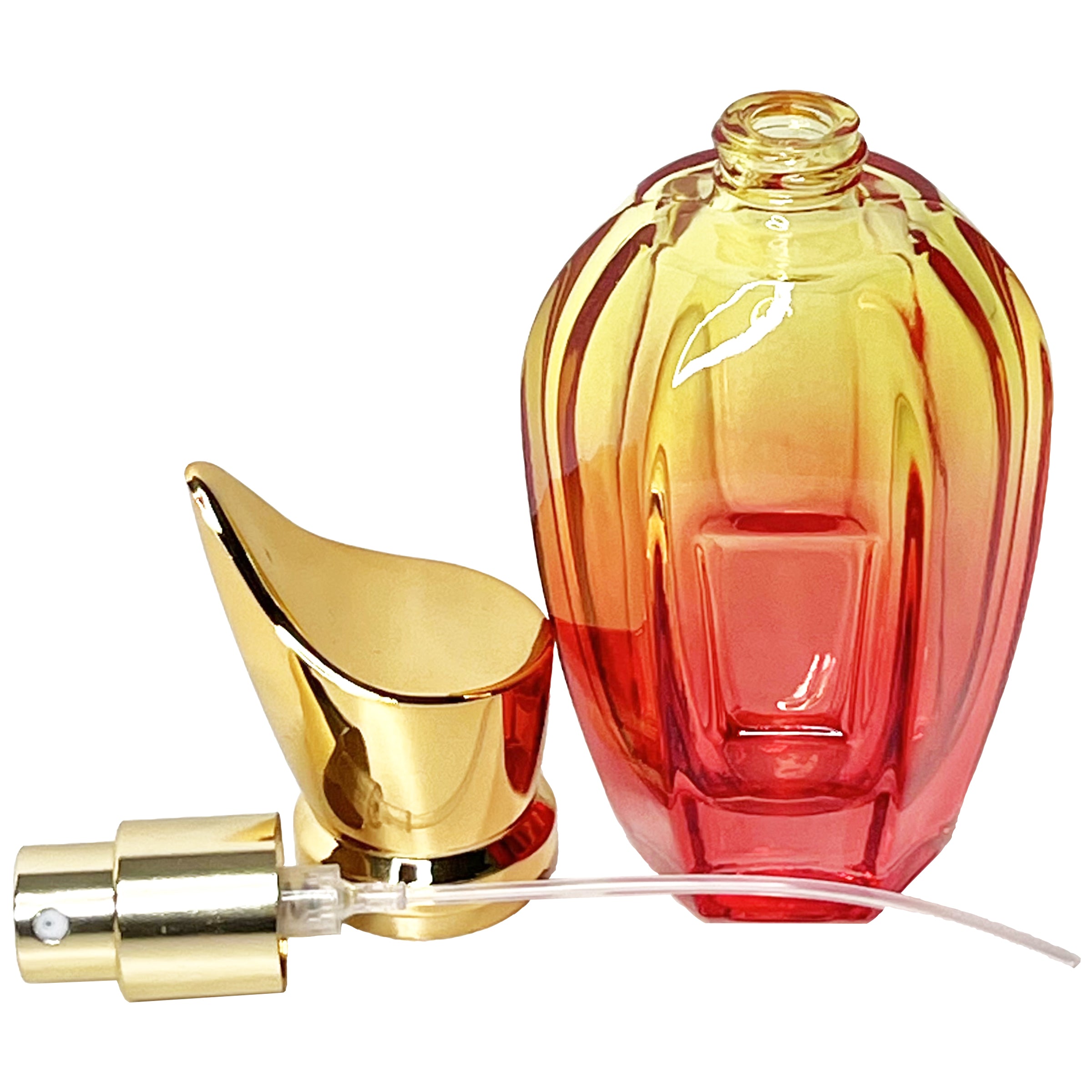 50ml 1.7oz bicolor gradient vase glass perfume spray bottles