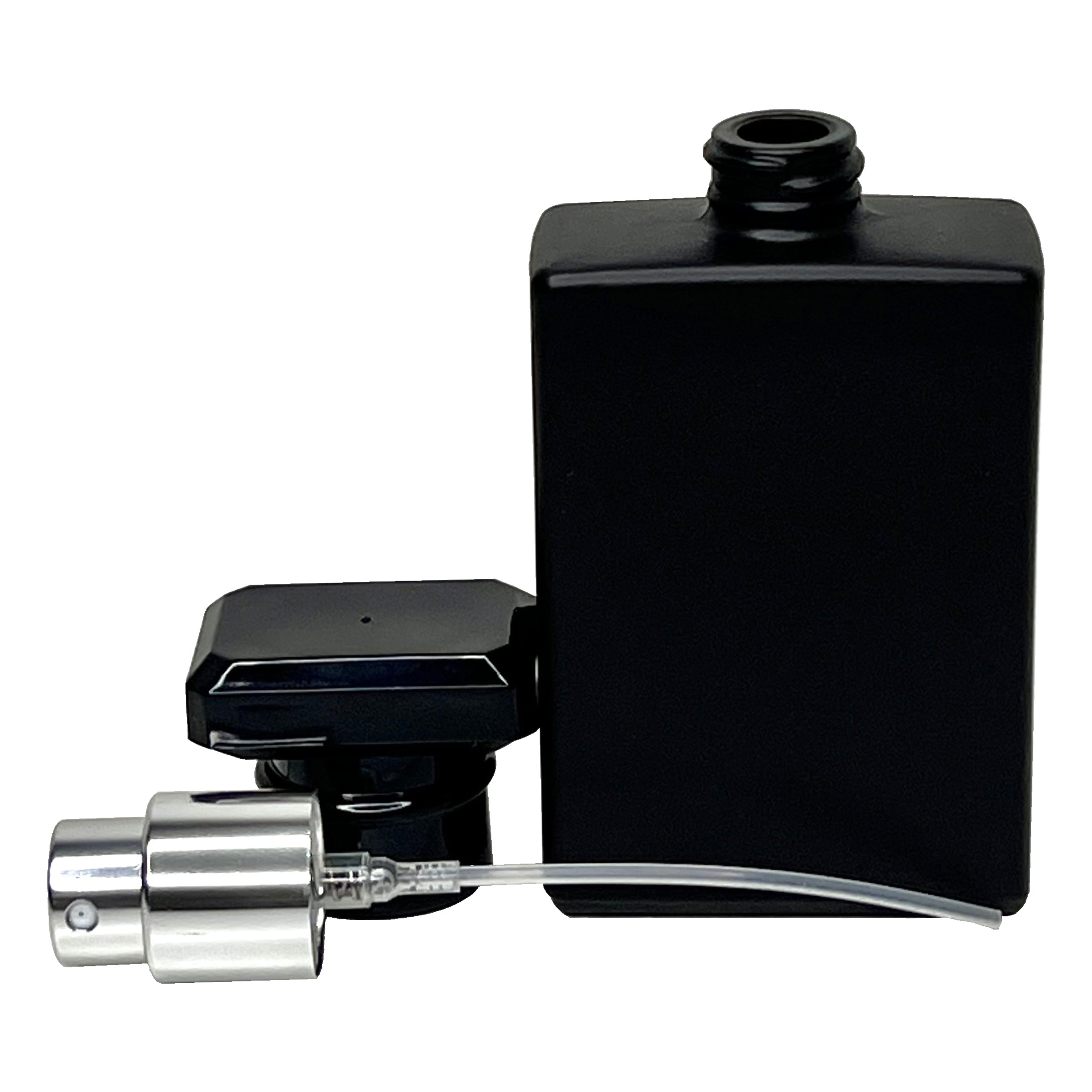 30ml 1oz black glass square empty perfume spray bottles