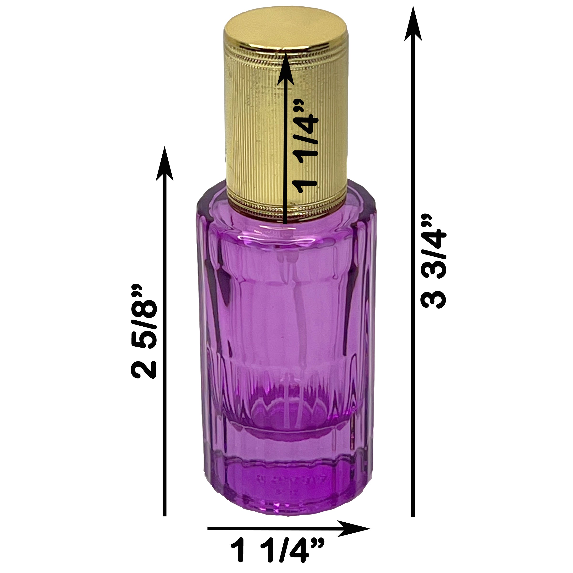 20ml 0.67oz 6 colors glass cylinder perfume spray bottles