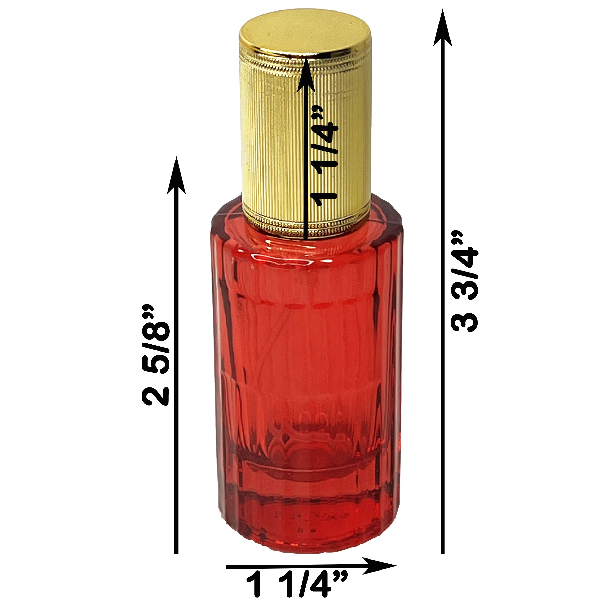 20ml 0.67oz 6 colors glass cylinder perfume spray bottles