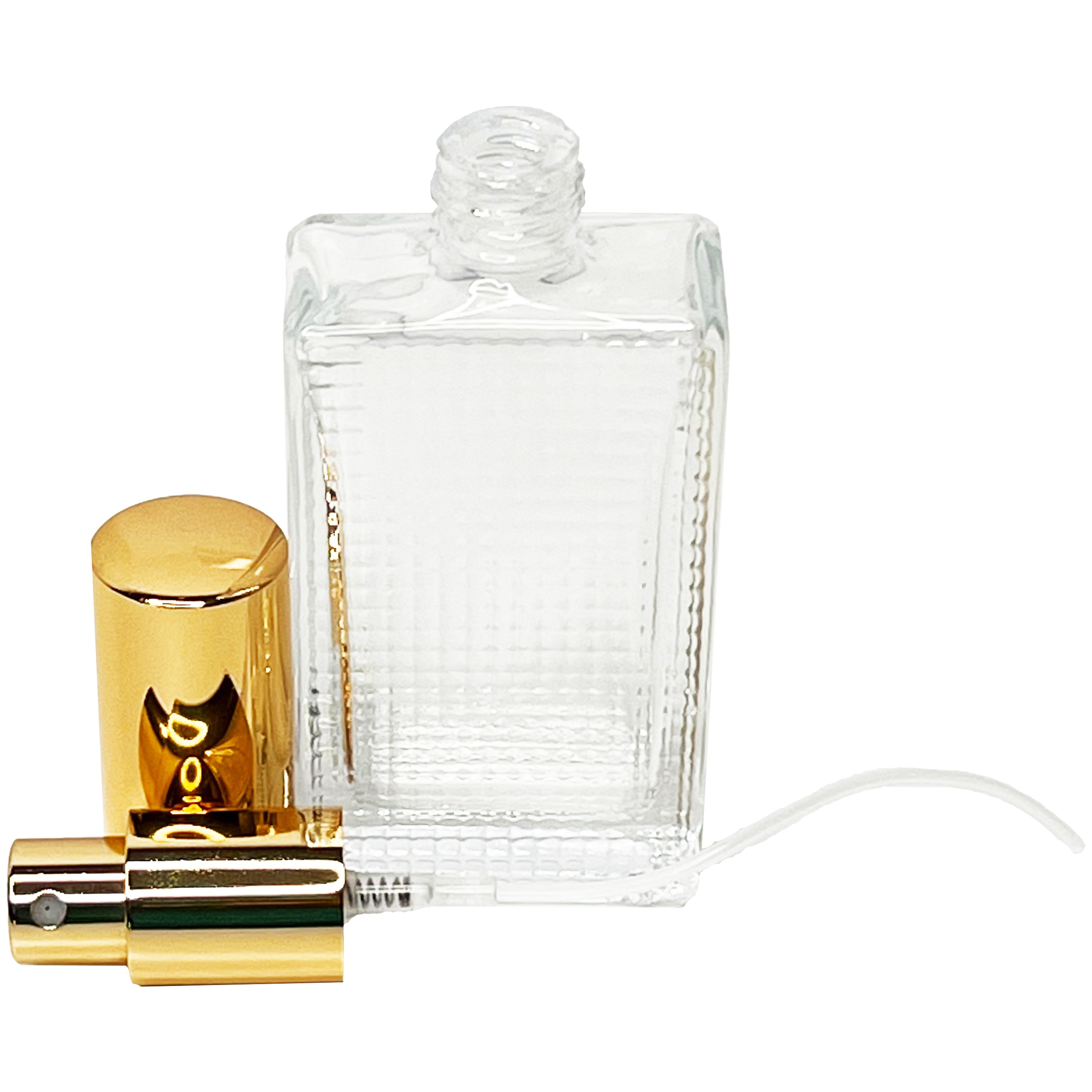 50ml 1.7oz grid glass perfume spray bottles