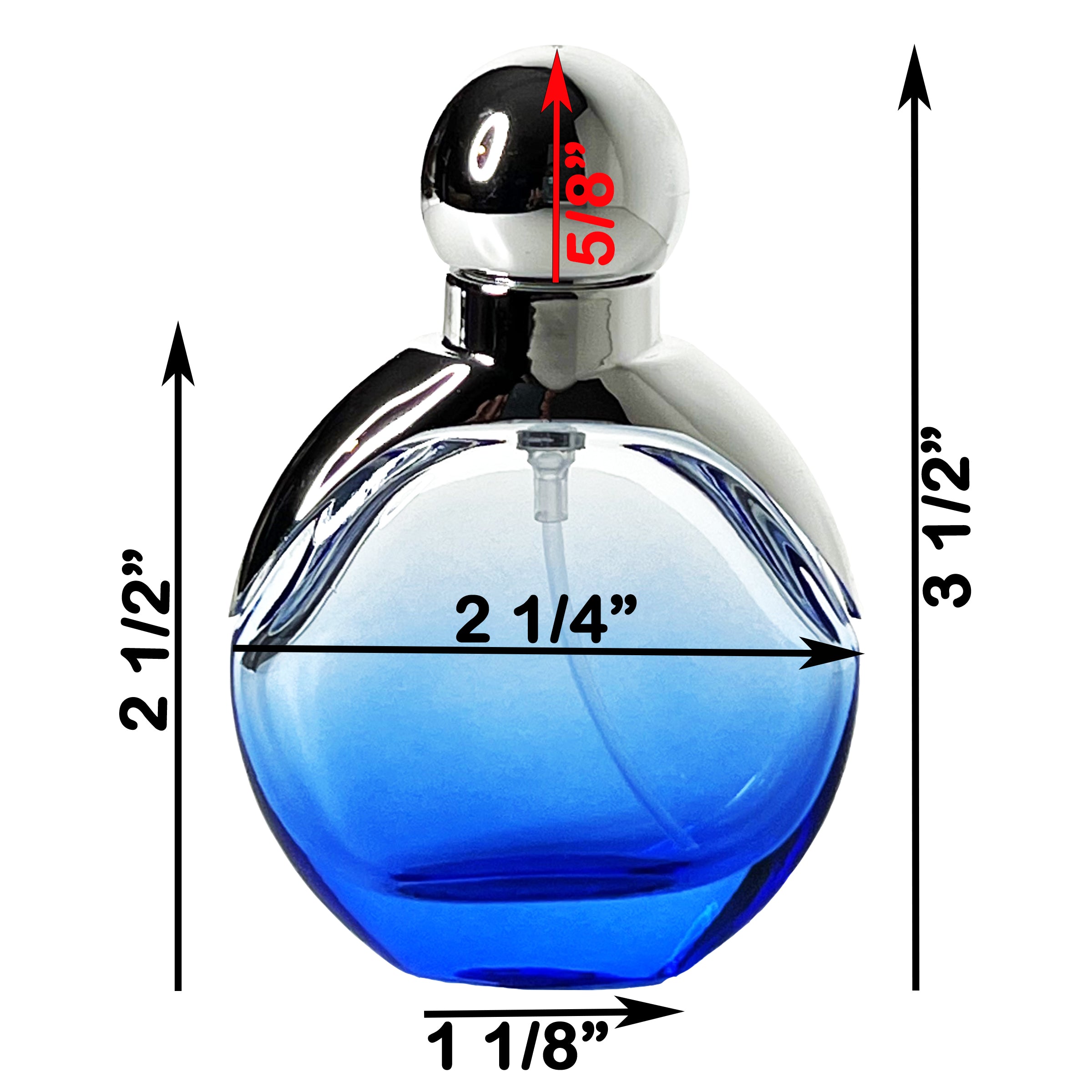 30ml 1oz 6 colors clear gradient glass spray bottles