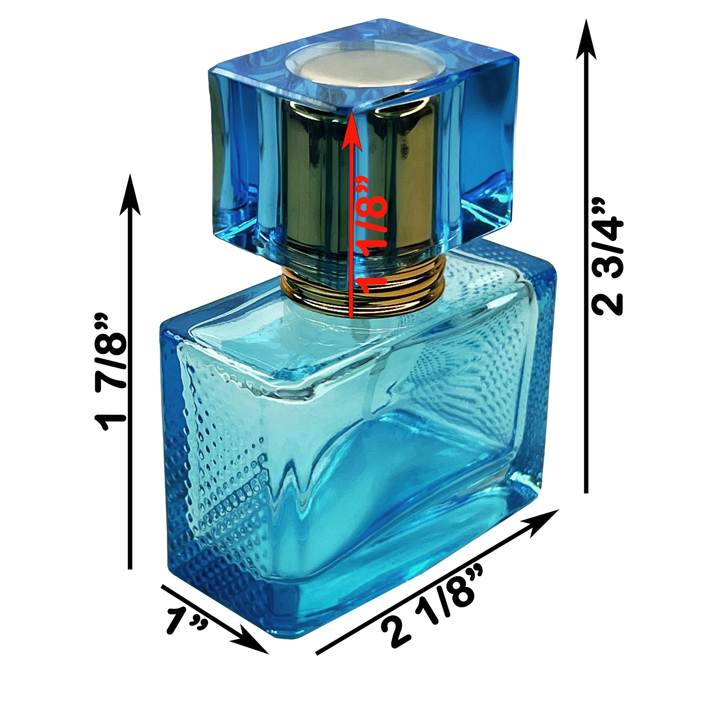 25ml 0.85oz colored glass perfume spray bottles