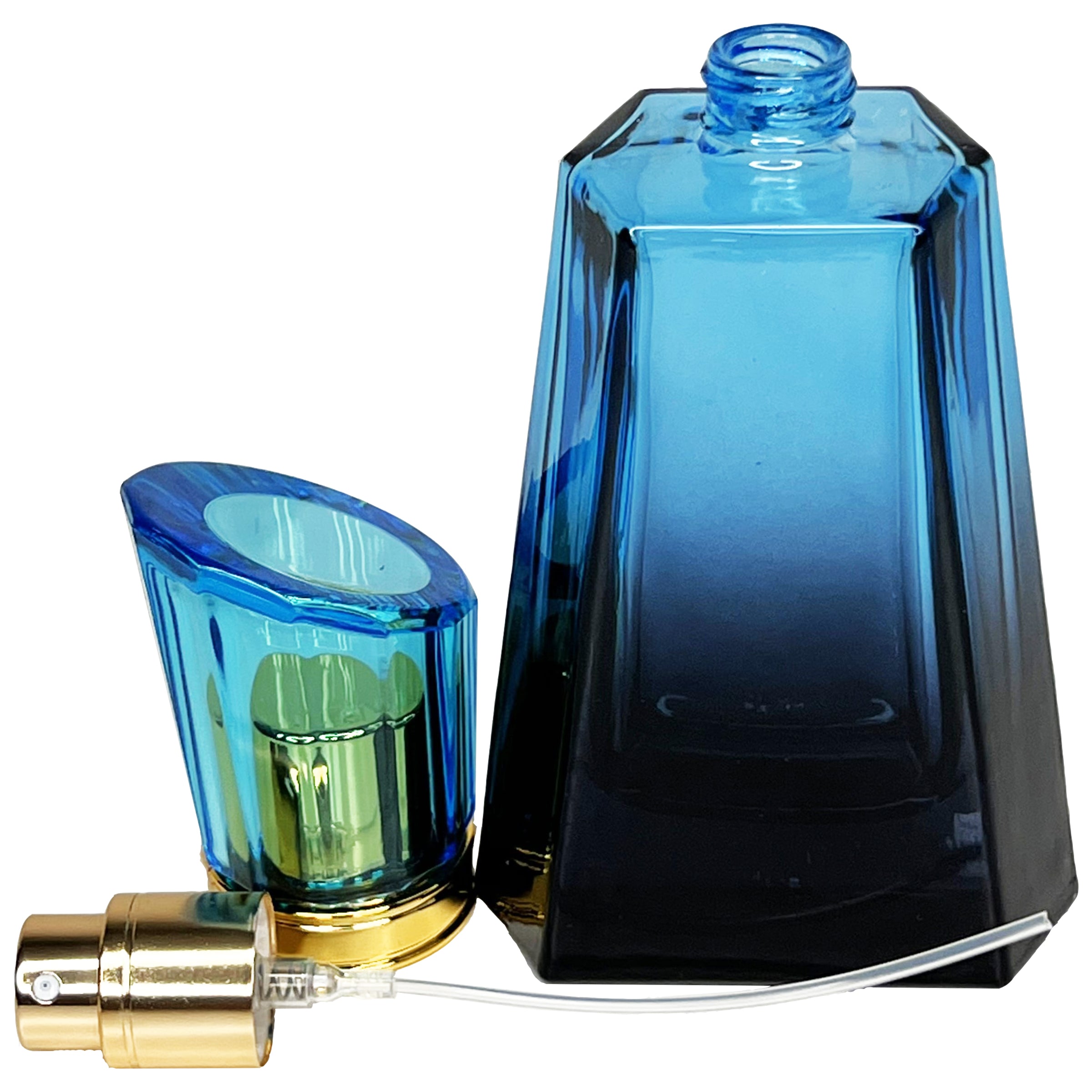 50ml 1.7oz 6 colors burj gradient black glass perfume bottles