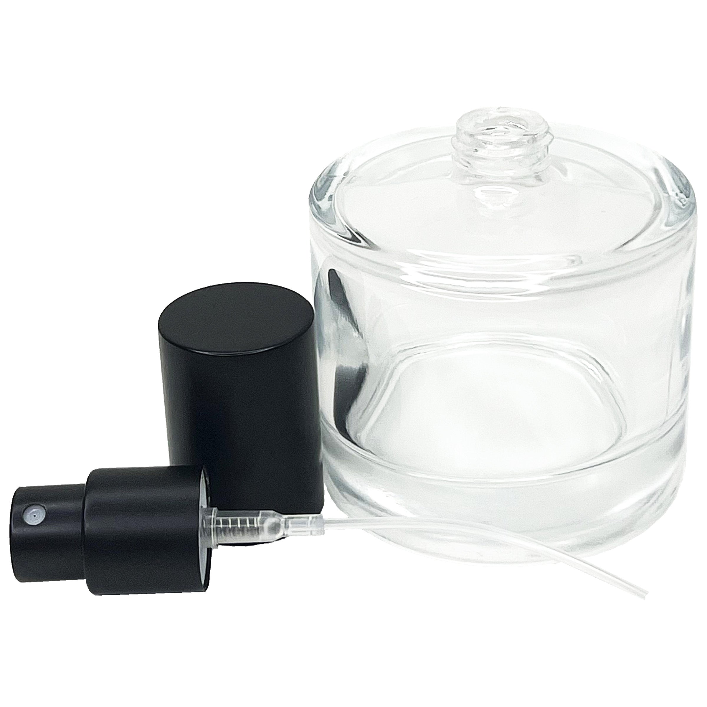 50ml 1.7oz Round Thick Glass Perfume Spray Bottles Matte sprayers lids