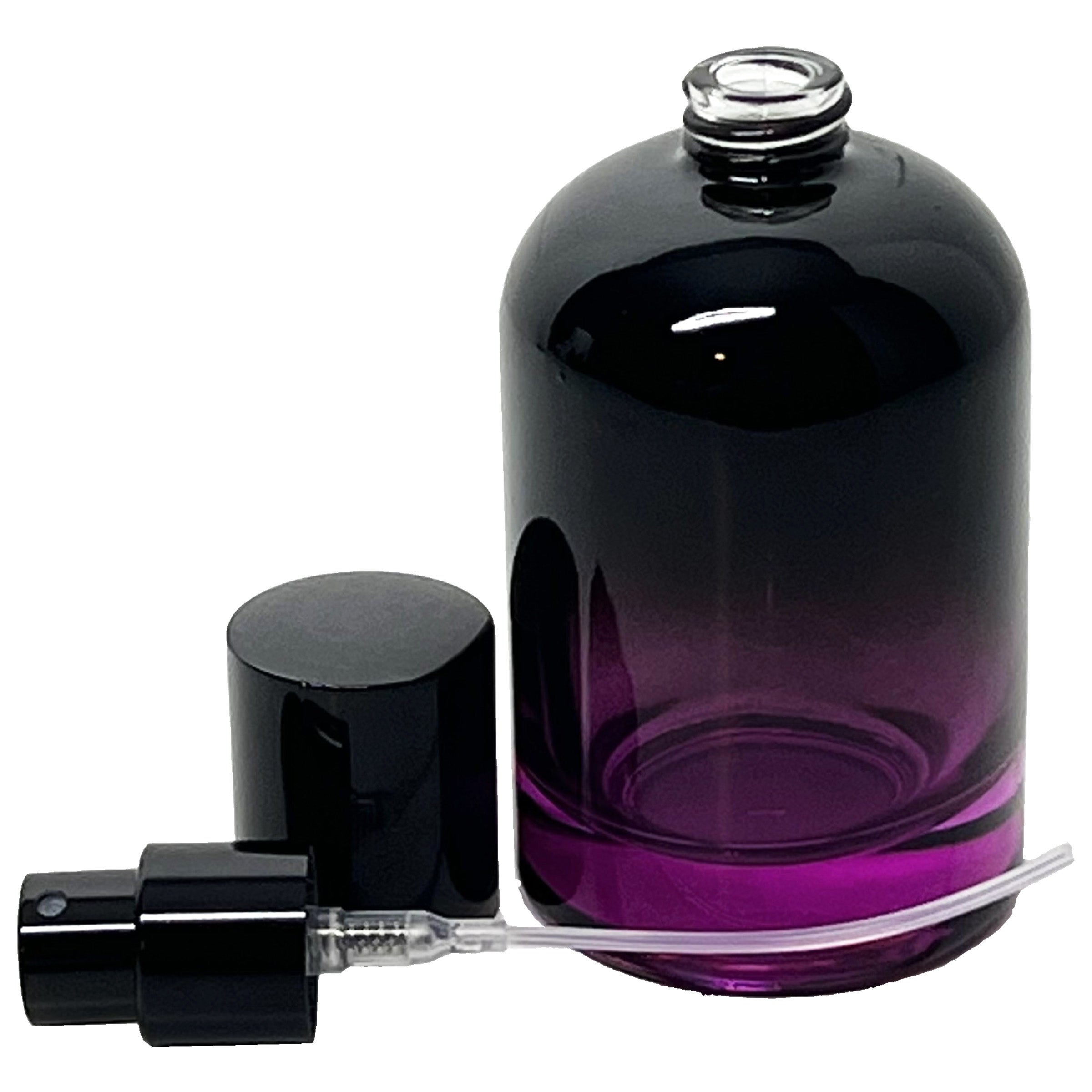 50ml 1.7oz Boston Round 6 colors Gradient Black perfume spray bottles