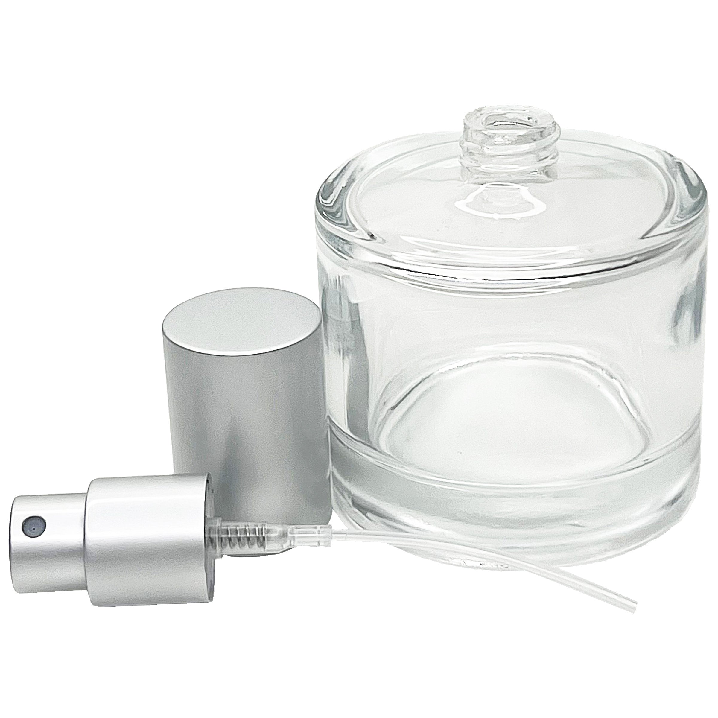 50ml 1.7oz Round Thick Glass Perfume Spray Bottles Matte sprayers lids