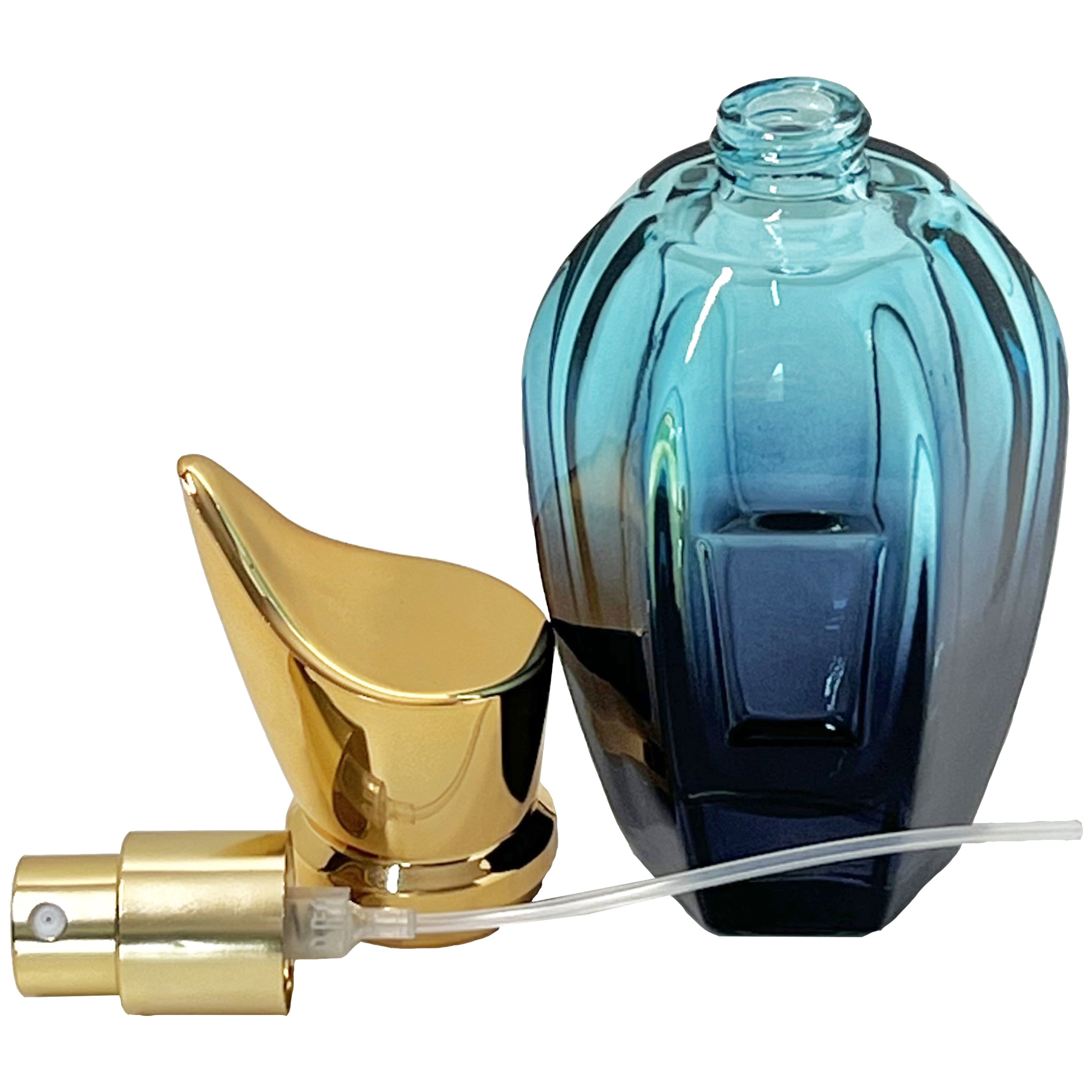 50ml 1.7oz bicolor gradient vase glass perfume spray bottles