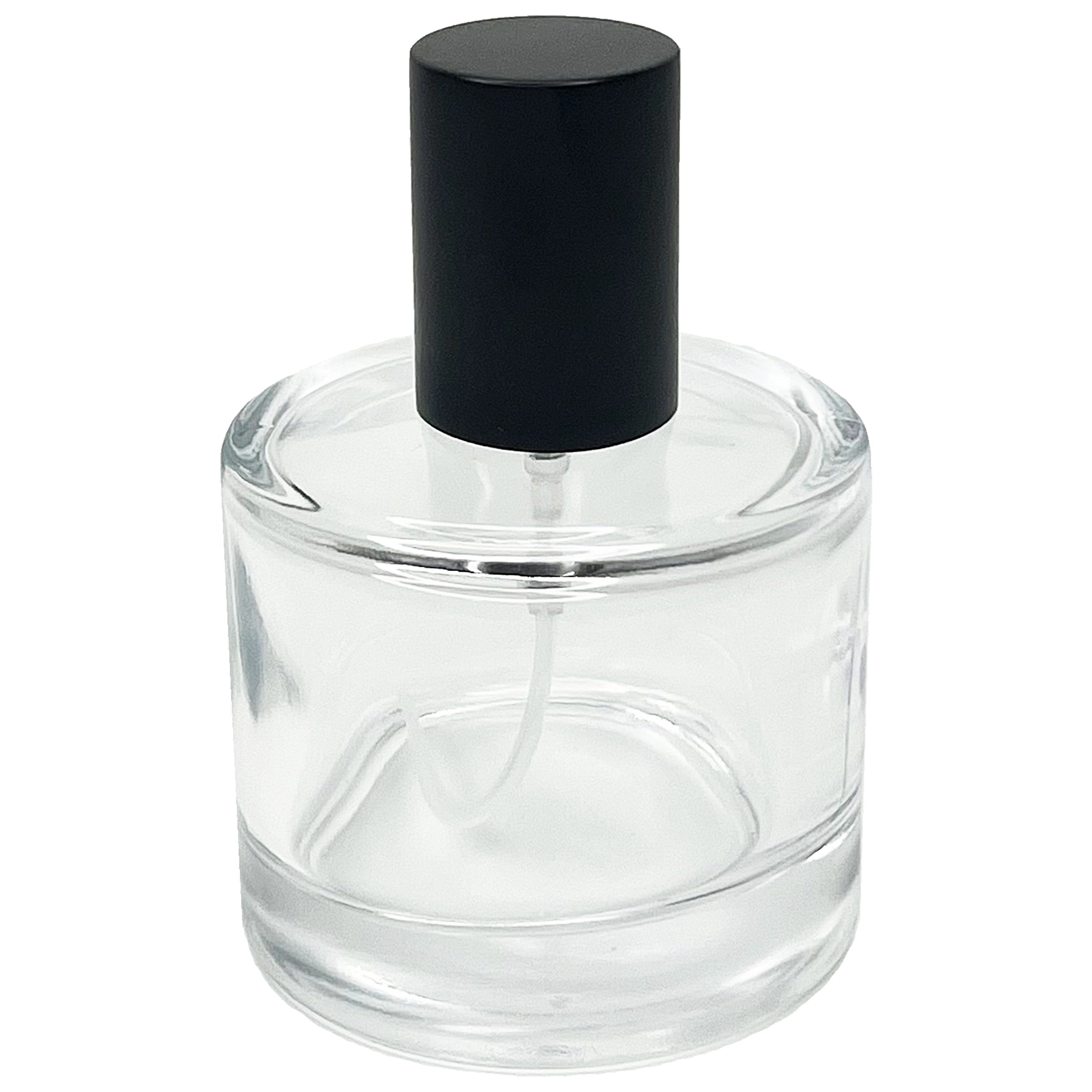 50ml 1.7oz Round Thick Glass Perfume Spray Bottles Matte sprayers lids