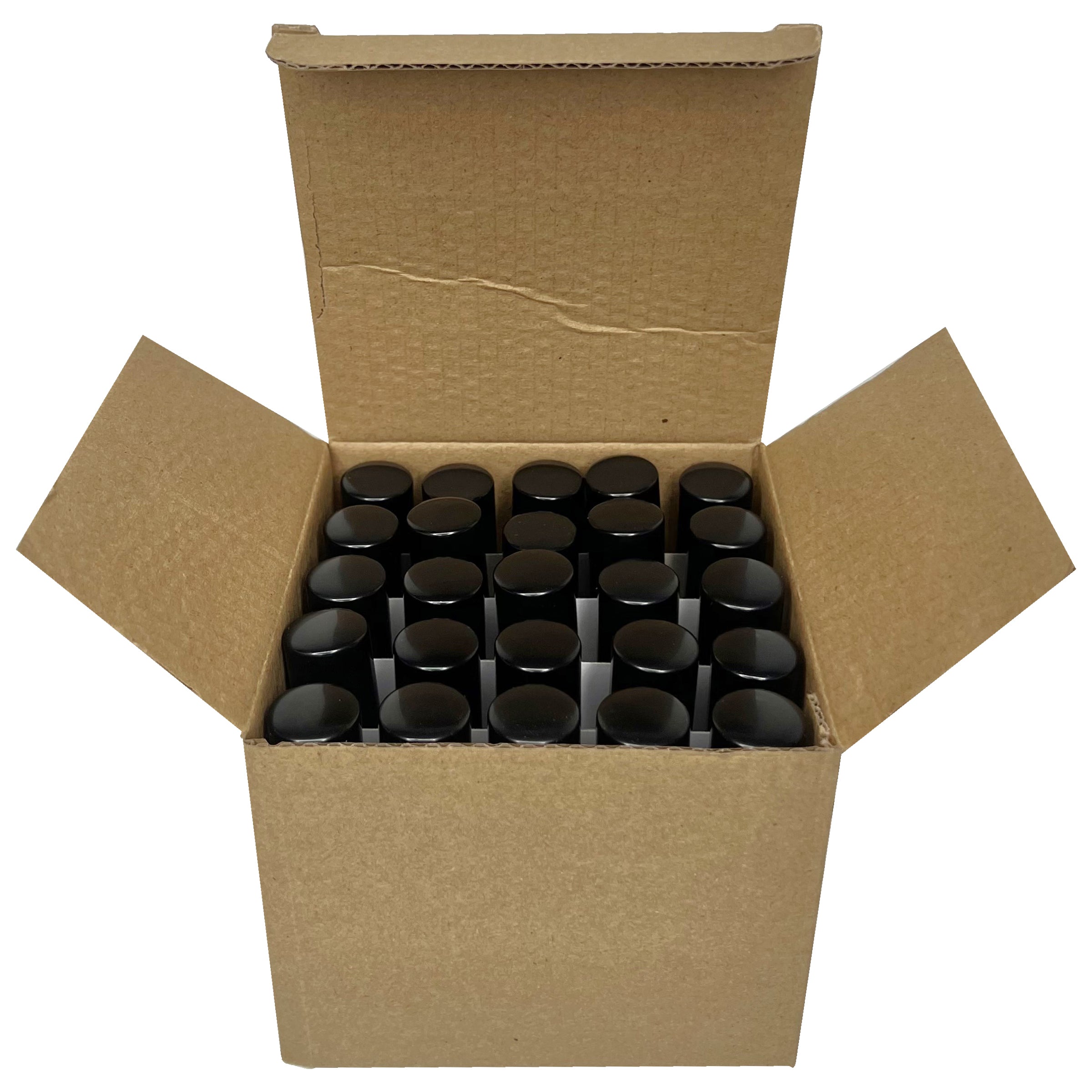 6ml .2oz matte all black thick glass mini empty perfume spray bottles