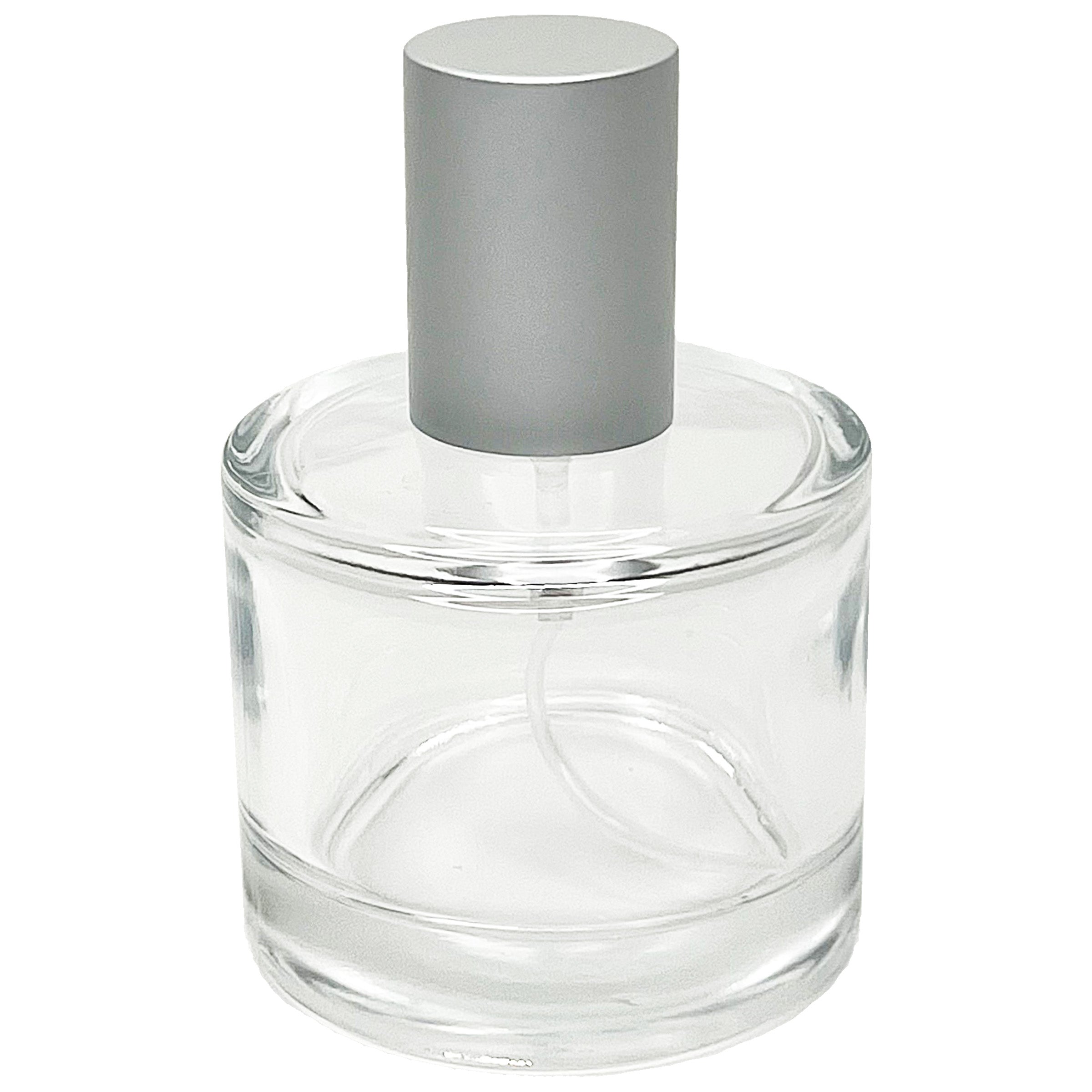 50ml 1.7oz Round Thick Glass Perfume Spray Bottles Matte sprayers lids