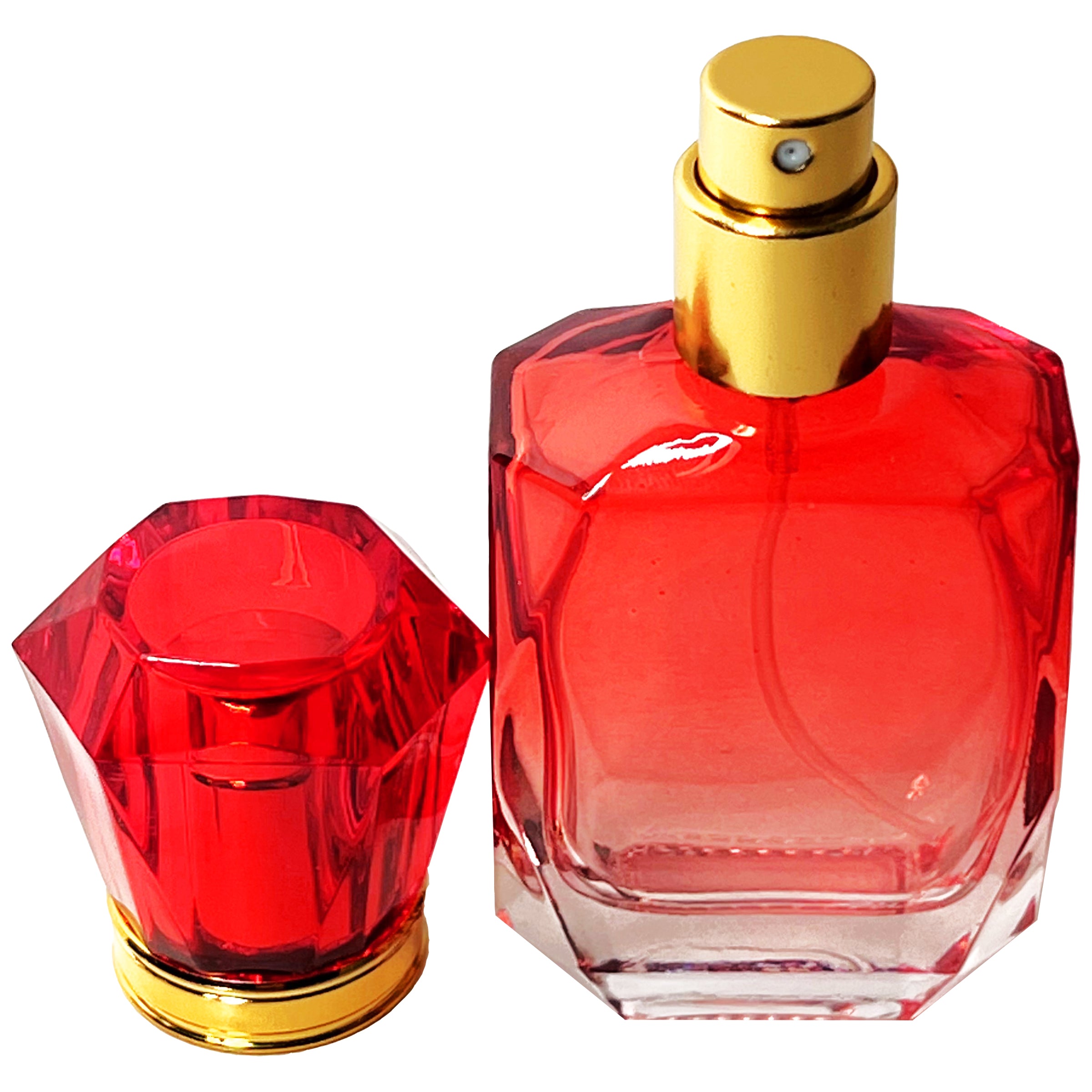40ml 1.3oz vintage gradient colored glass diamond perfume spray bottles