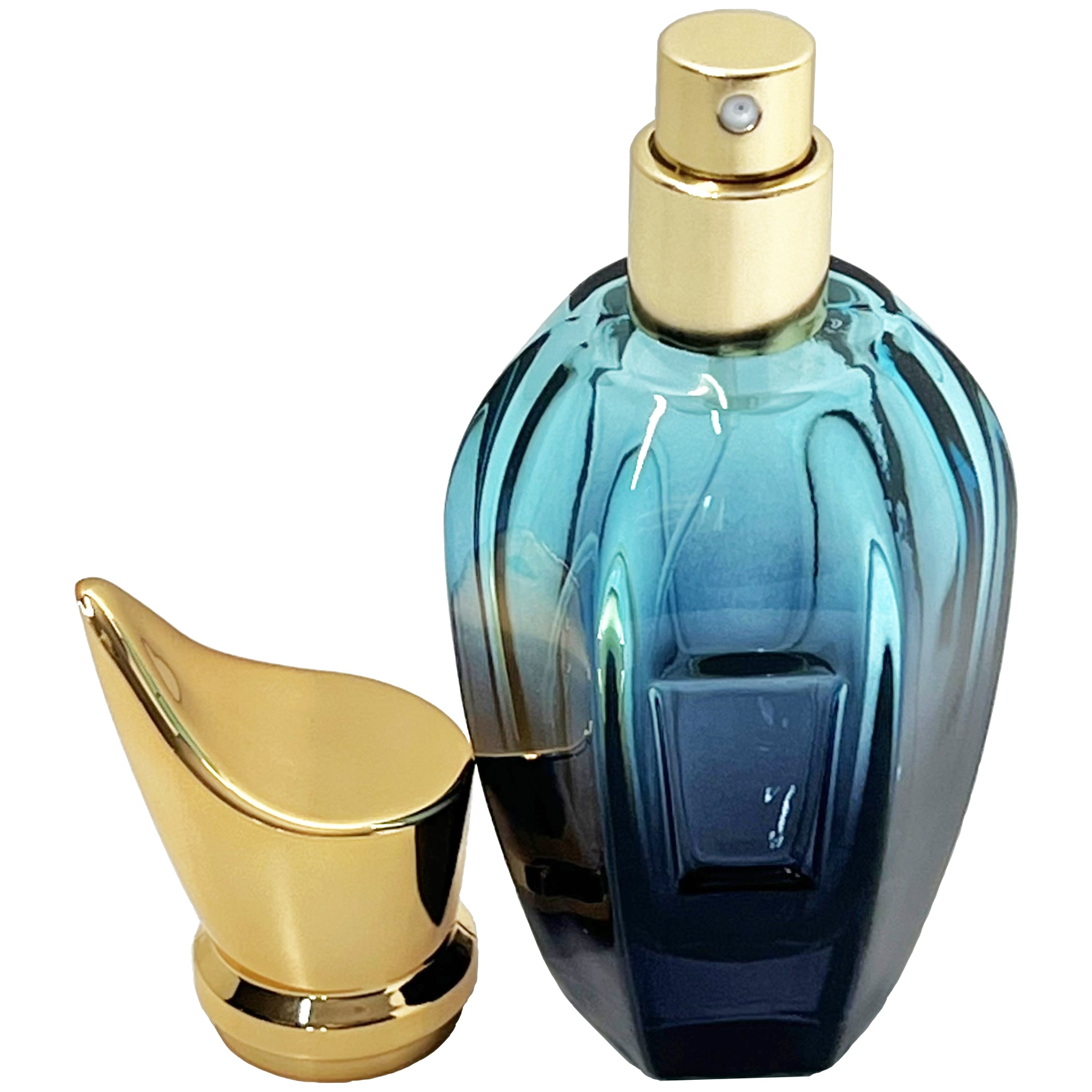 50ml 1.7oz bicolor gradient vase glass perfume spray bottles