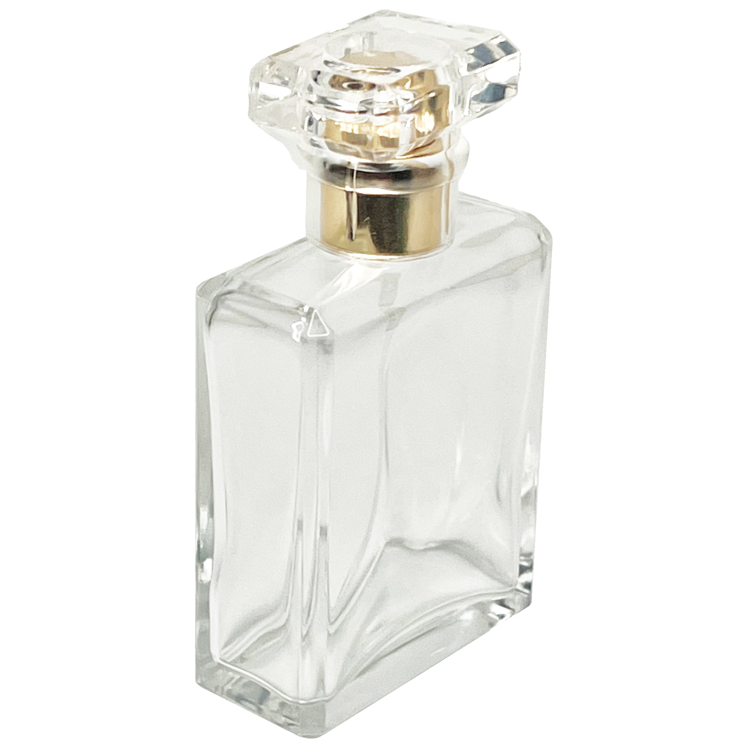 50ml 1.7oz square clear T-cap perfume spray bottles