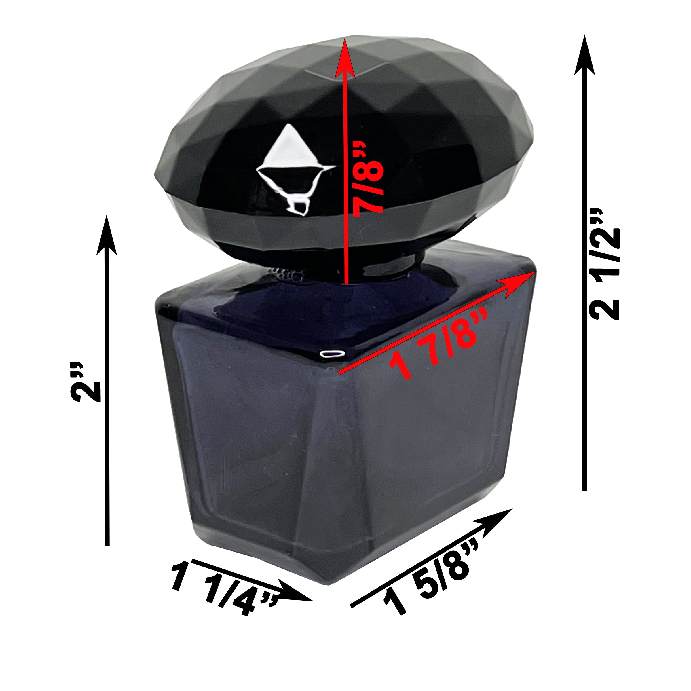 30ml 1oz 3 colors glass gemstone lids perfume spray bottles