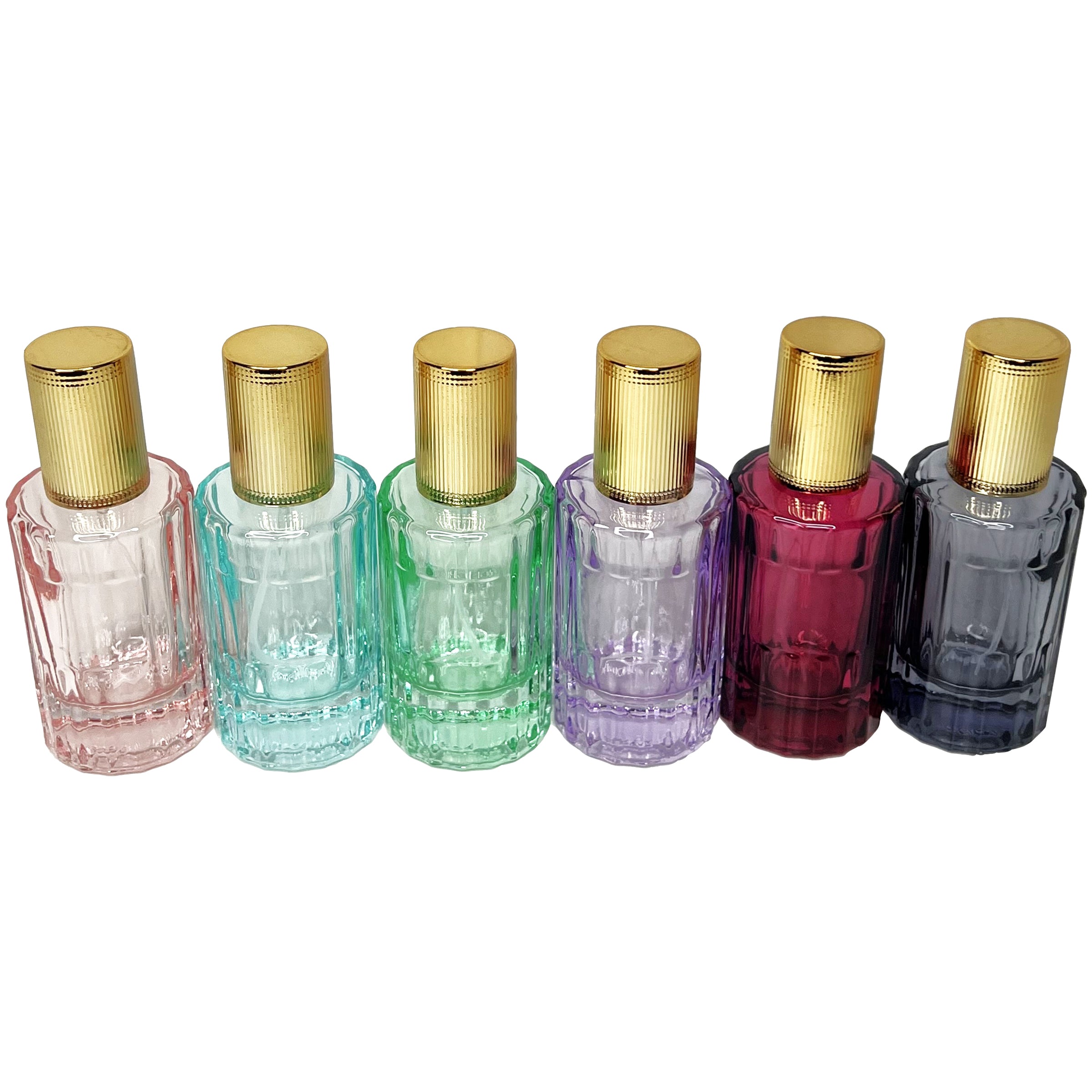 30ml 1oz colored glass cylinder perfume spray bottles