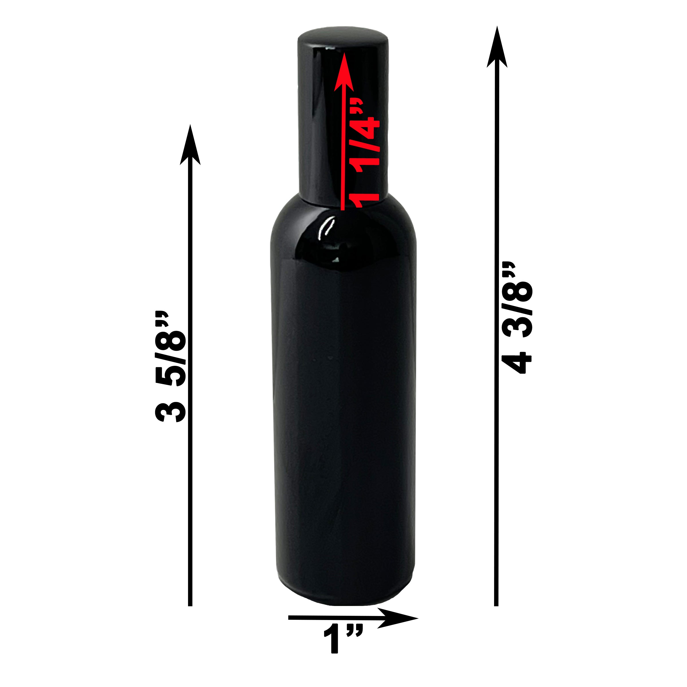 30ml 1oz all black glass perfume bottles cylinder