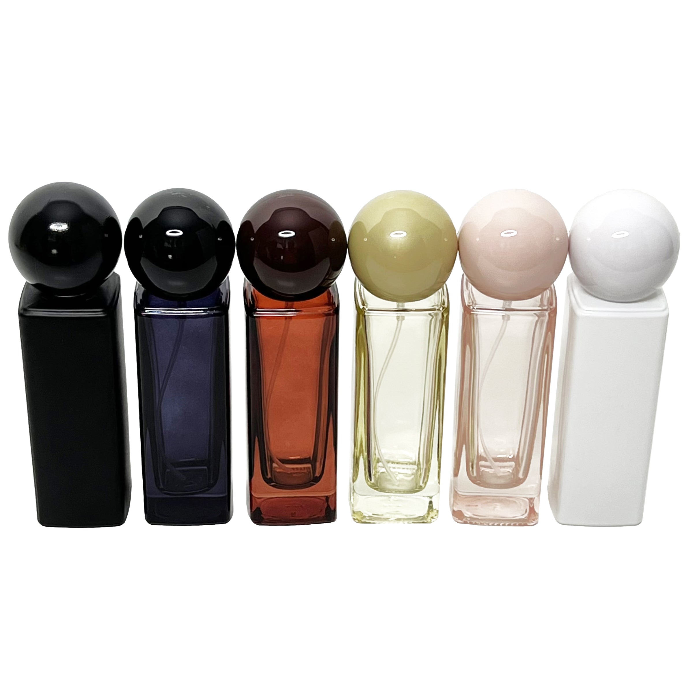 30ml 1oz tall colored ball lid glass spray bottles