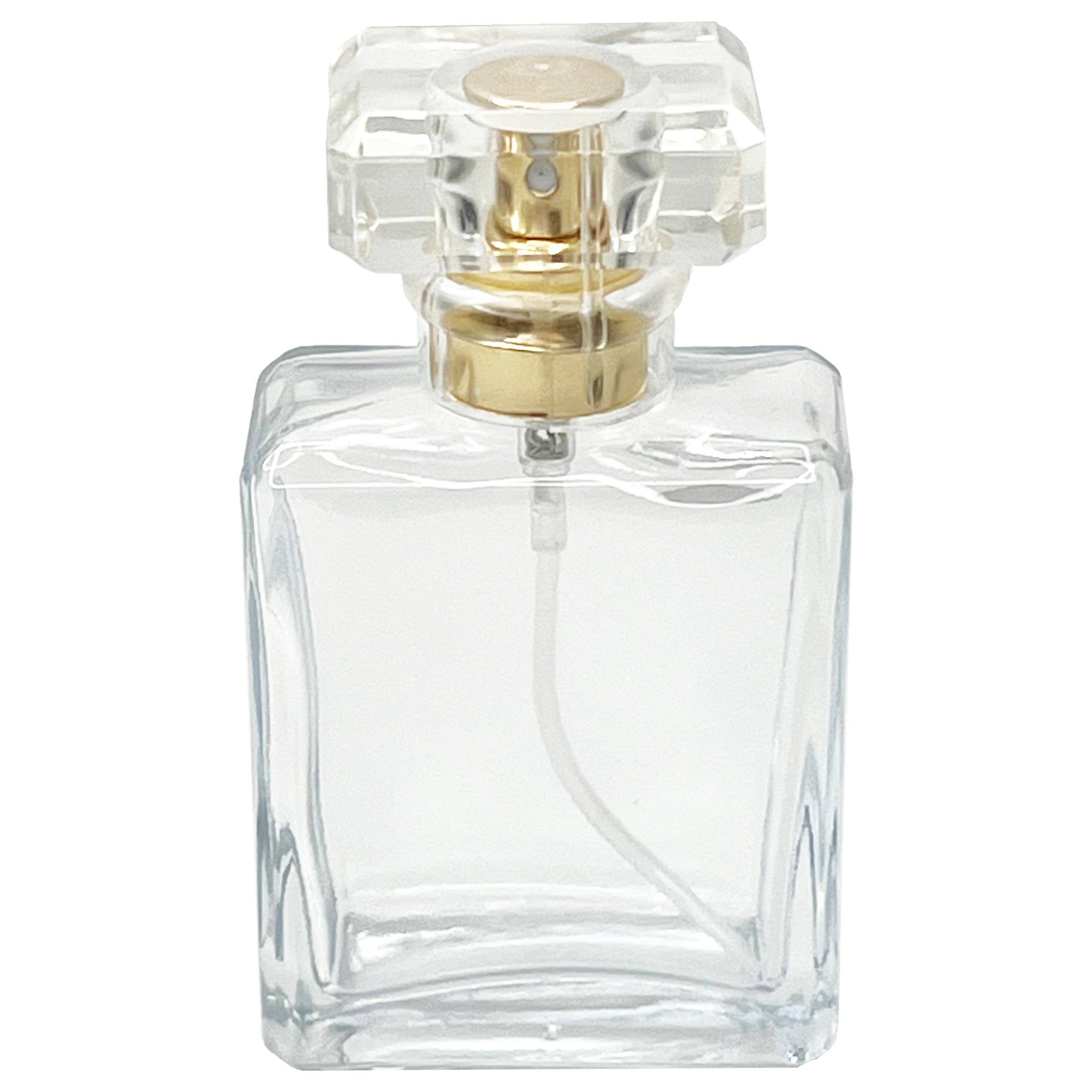 30ml 1oz square clear glass perfume spray bottles T cap