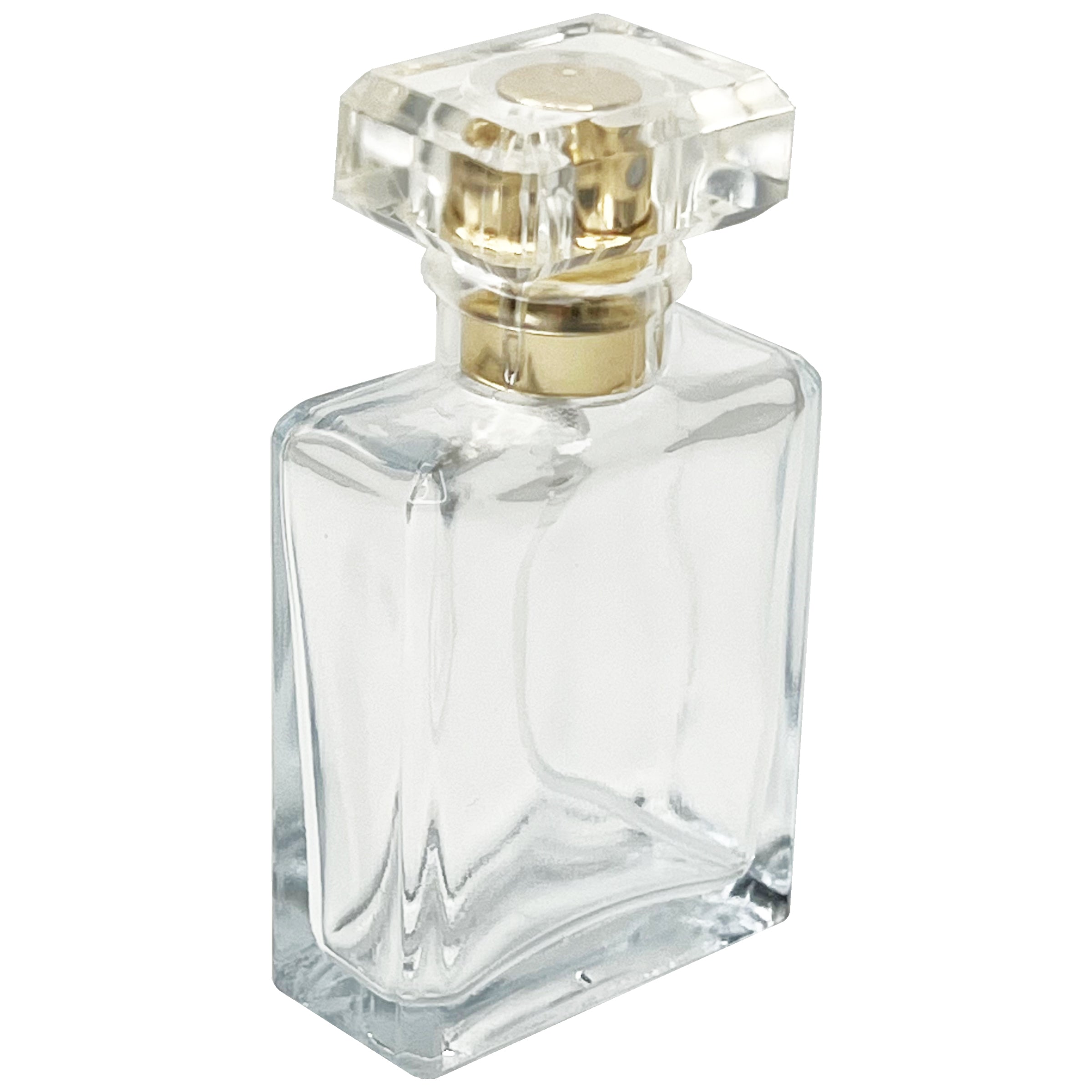 30ml 1oz square clear glass perfume spray bottles T cap