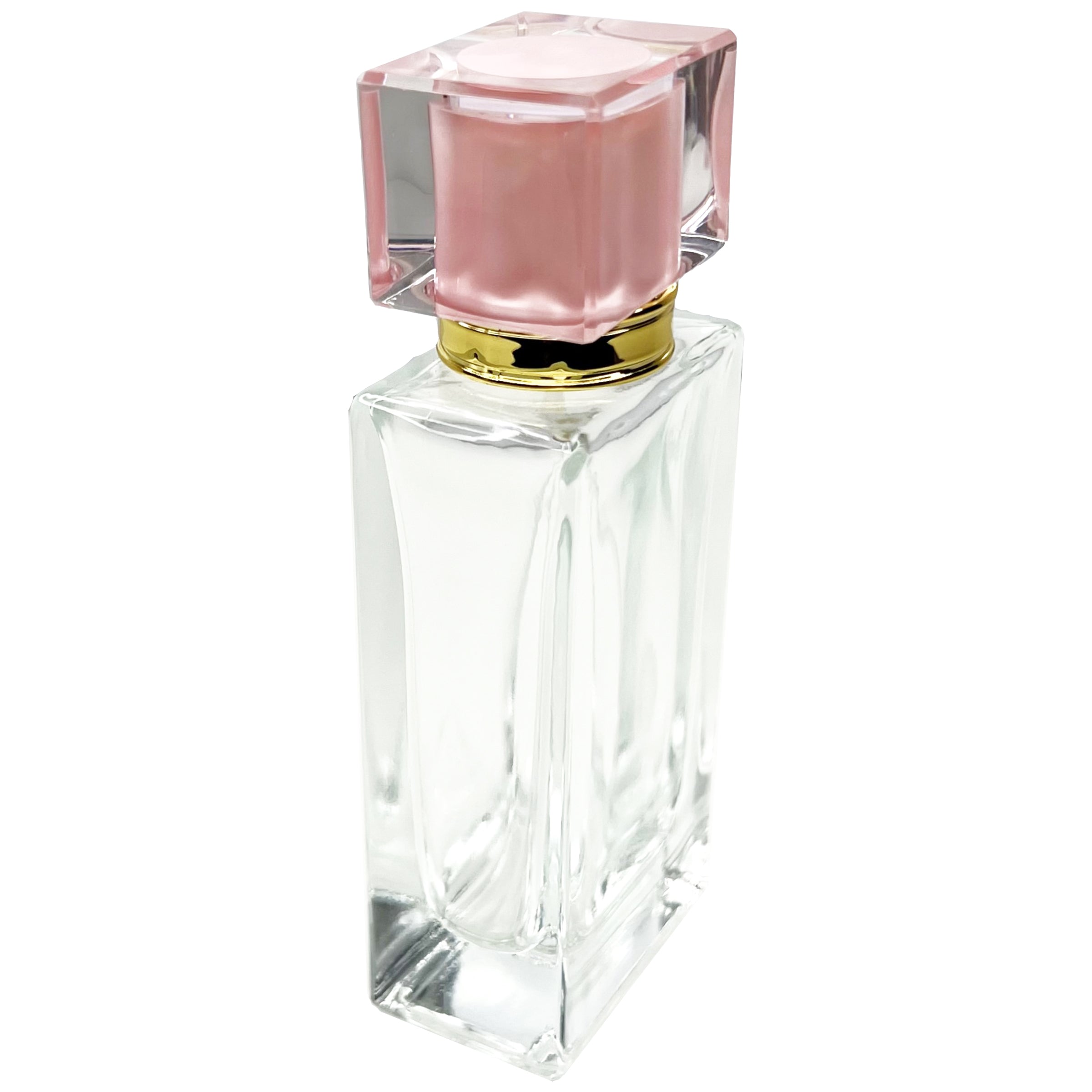 50ml 1.7oz 4 colors thick heavy rectangle clear perfume spray bottles