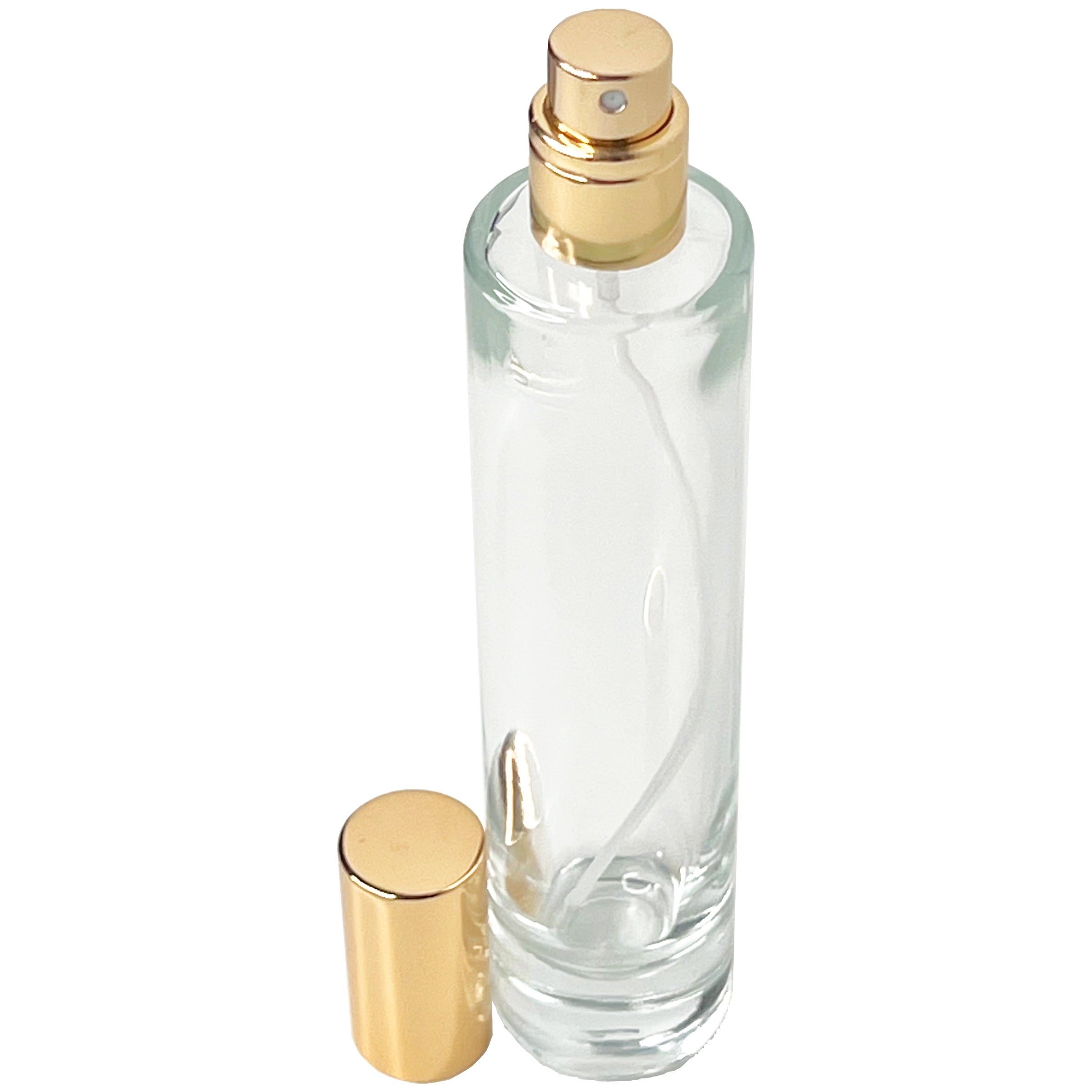 50ml 1.7oz thick tall cylinder glass perfume spray bottles