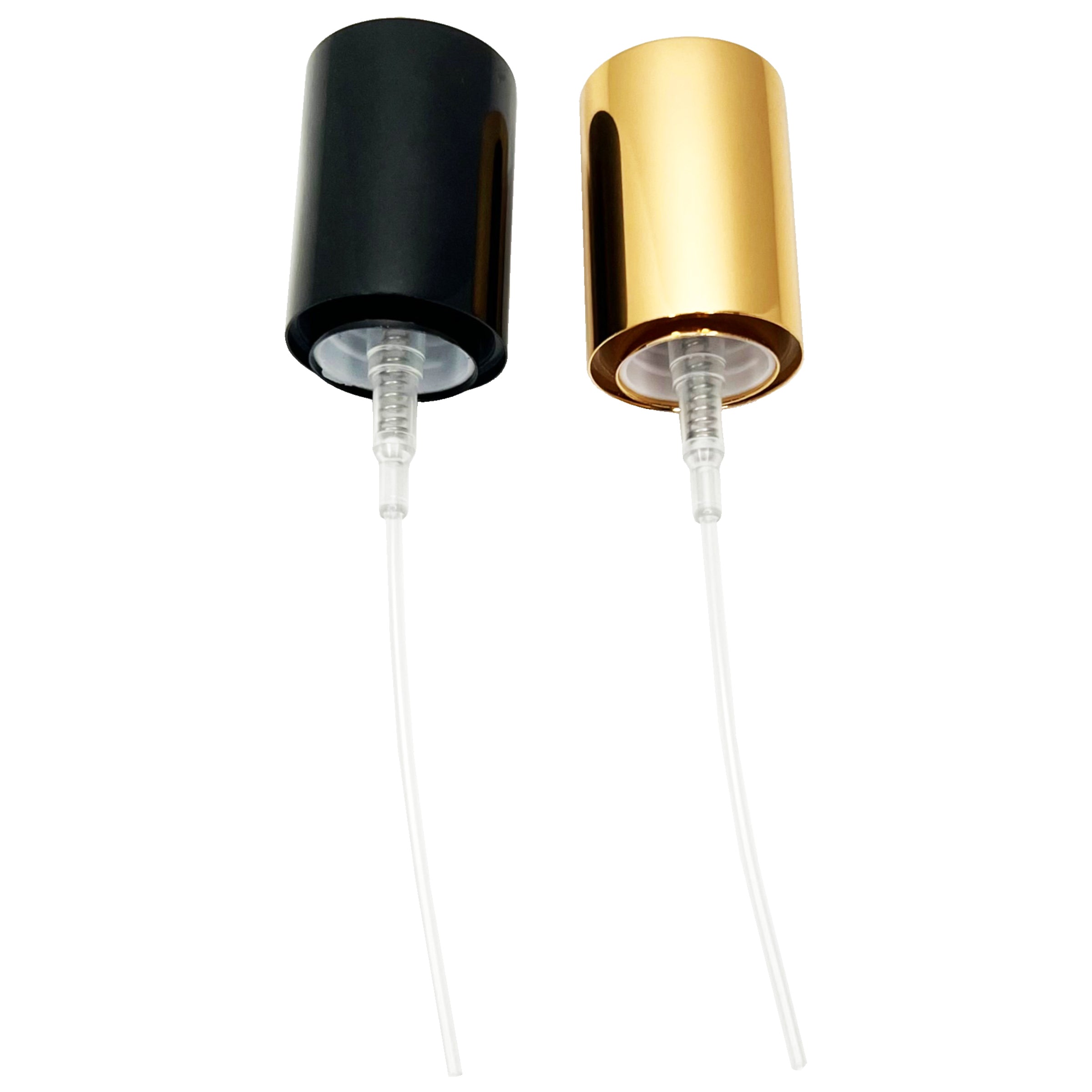 15/410 high quality shiny aluminum fine mist screw on sprayers and lids