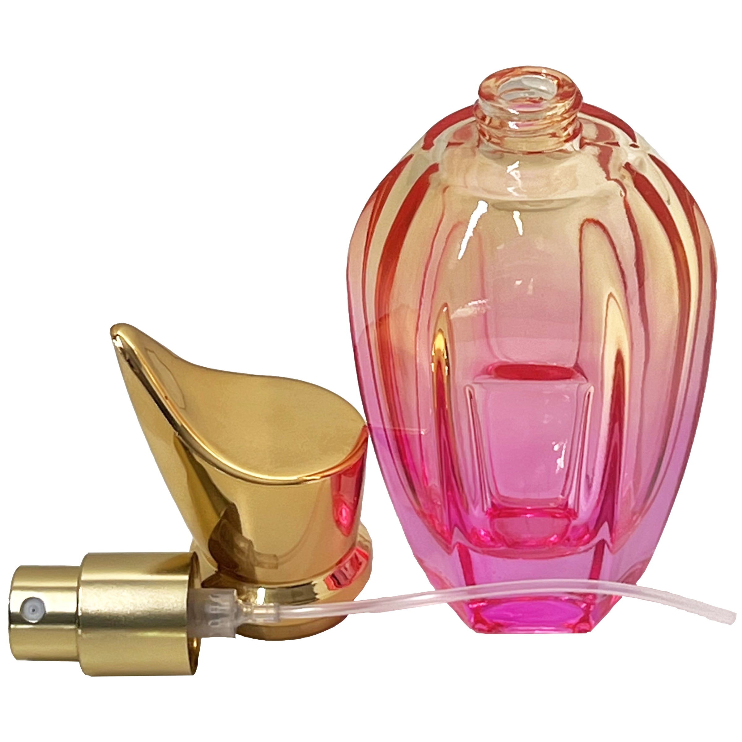 50ml 1.7oz bicolor gradient vase glass perfume spray bottles