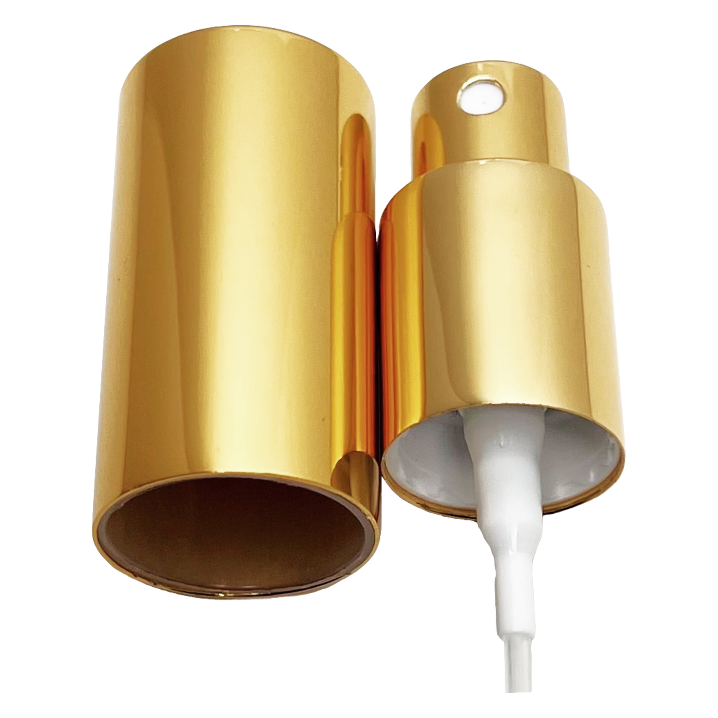 18/415 fine mist screw on pump sprayers metallic aluminum