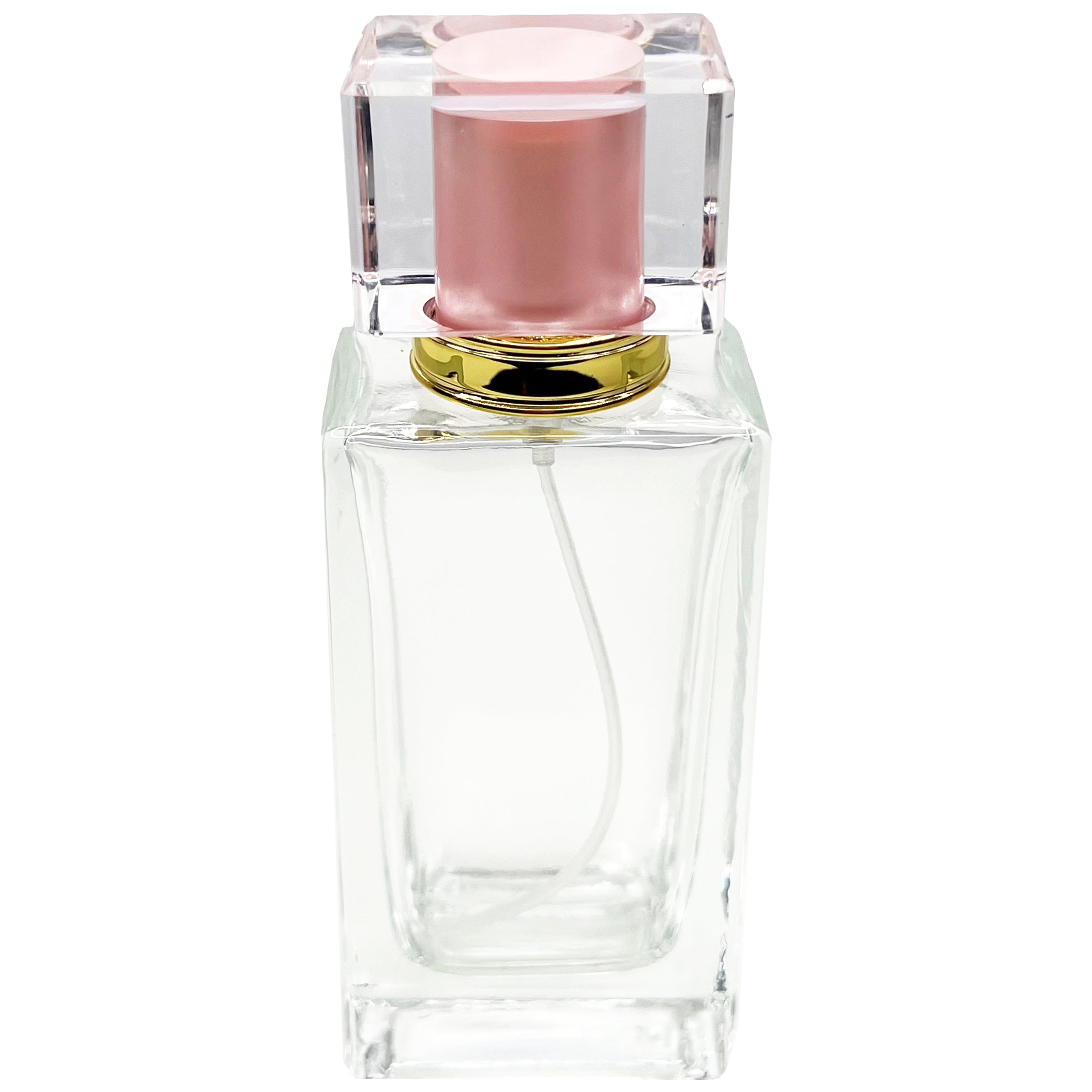 50ml 1.7oz 4 colors thick heavy rectangle clear perfume spray bottles