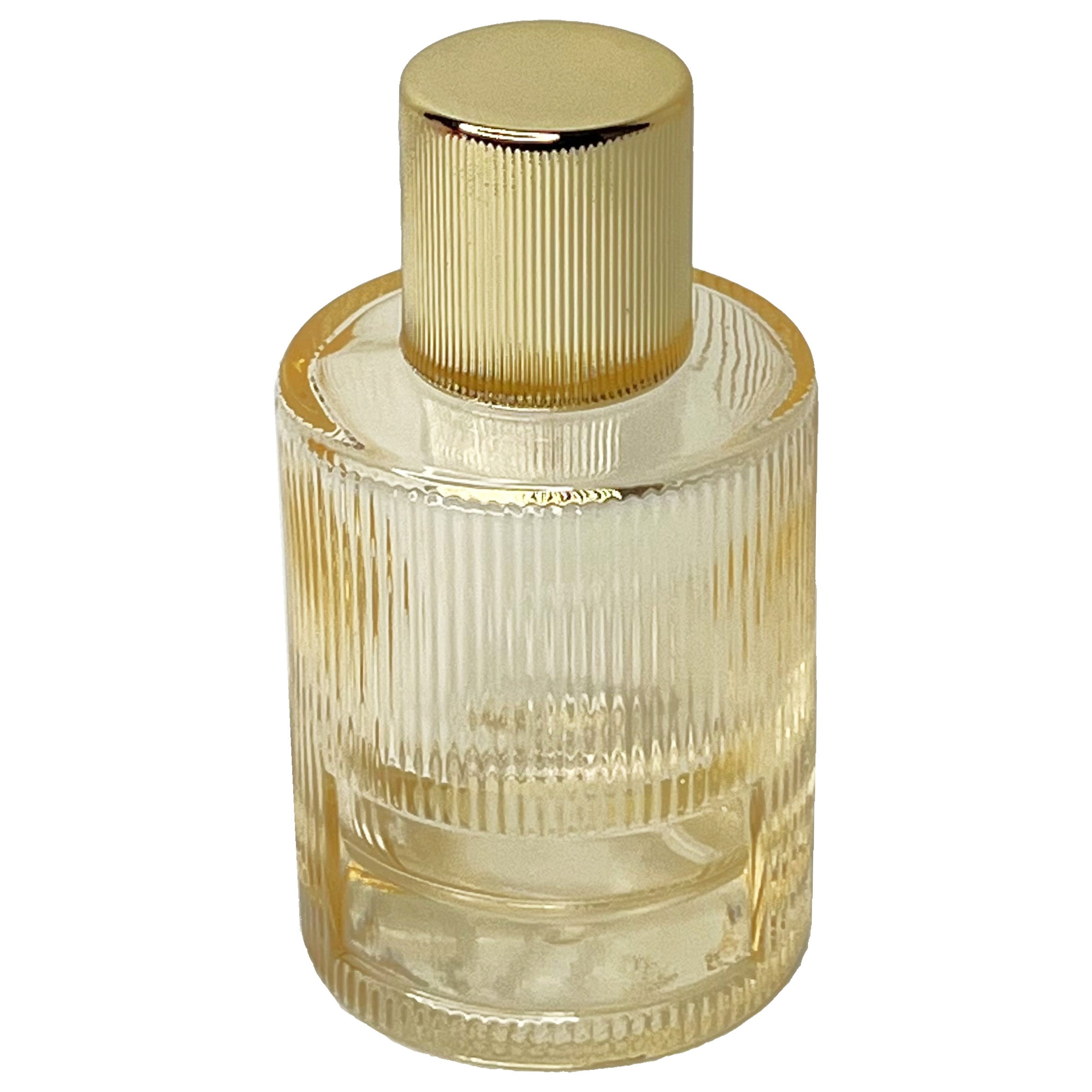 50ml 1.7oz colored striped cylinder matching uv lids glass perfume spray bottles