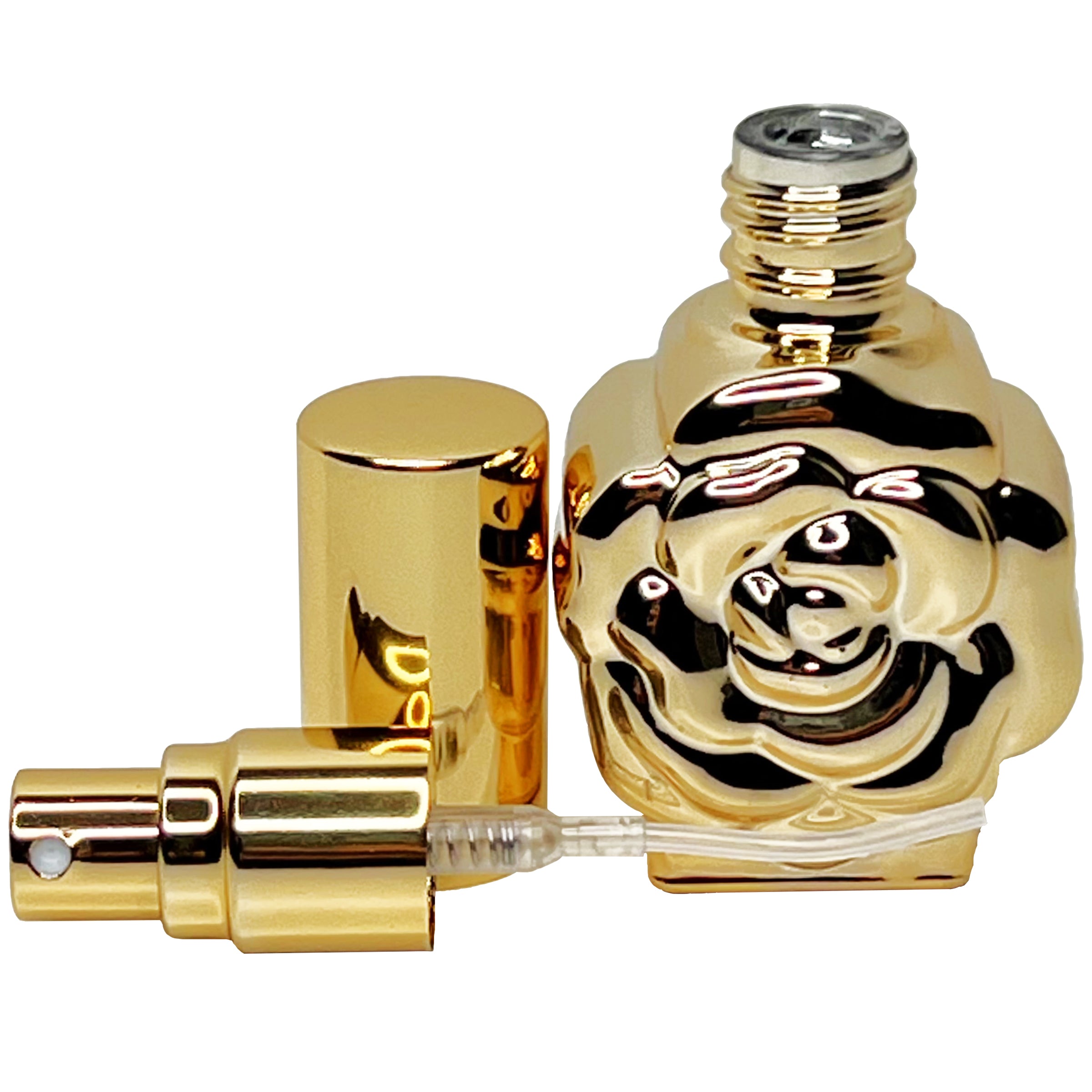 12ml 0.4oz Gold Uv electroplated rose glass spray bottles